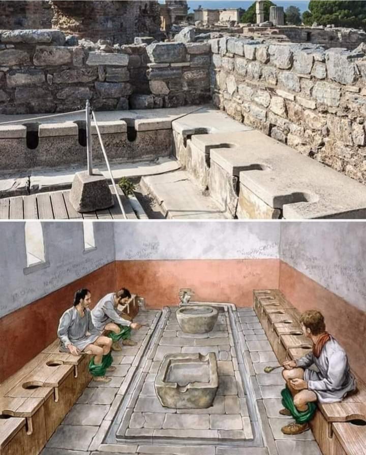 Public toilets in ancient Rome r/Archaeology21