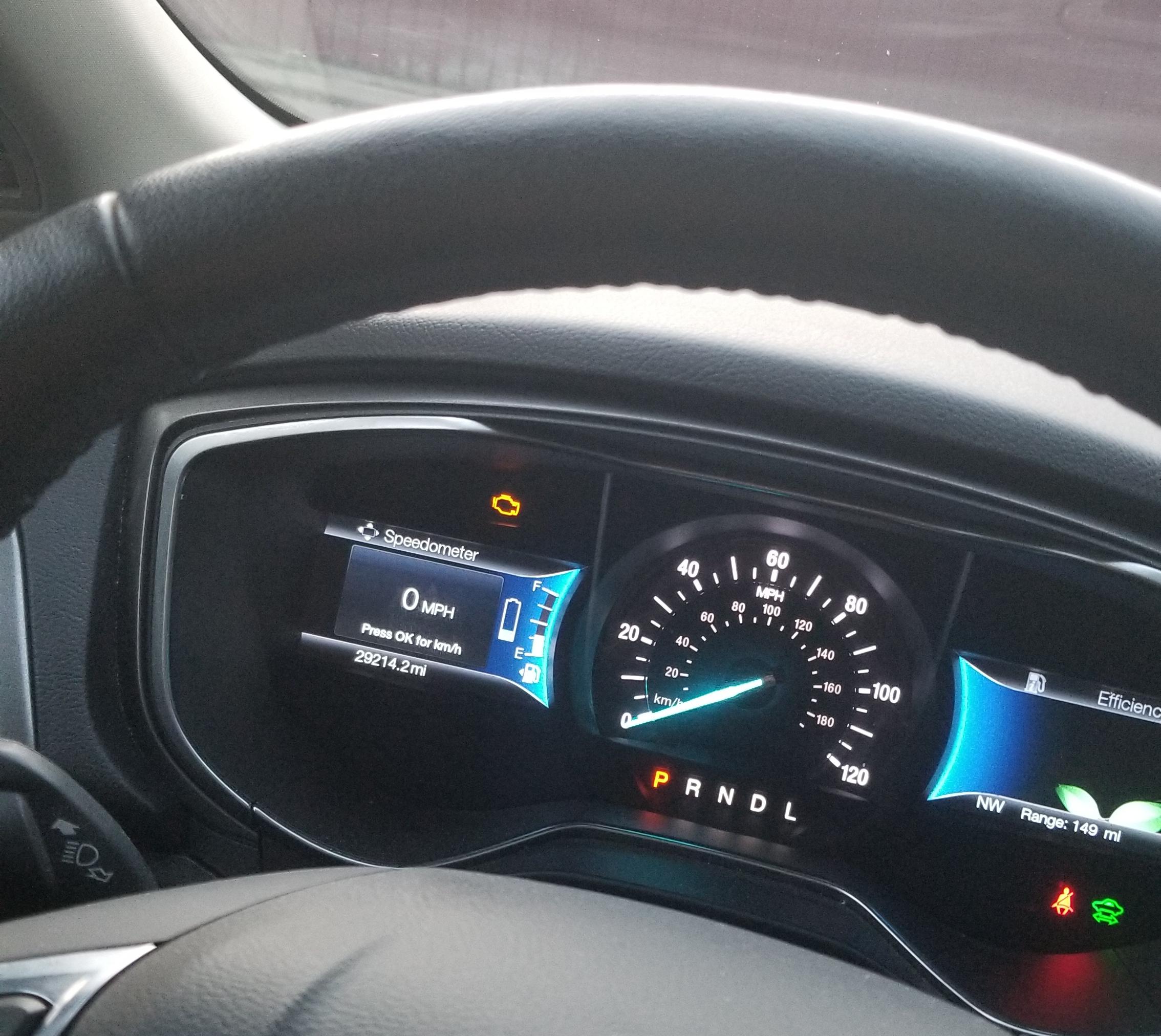 So the check engine light came on while I had the car running eating