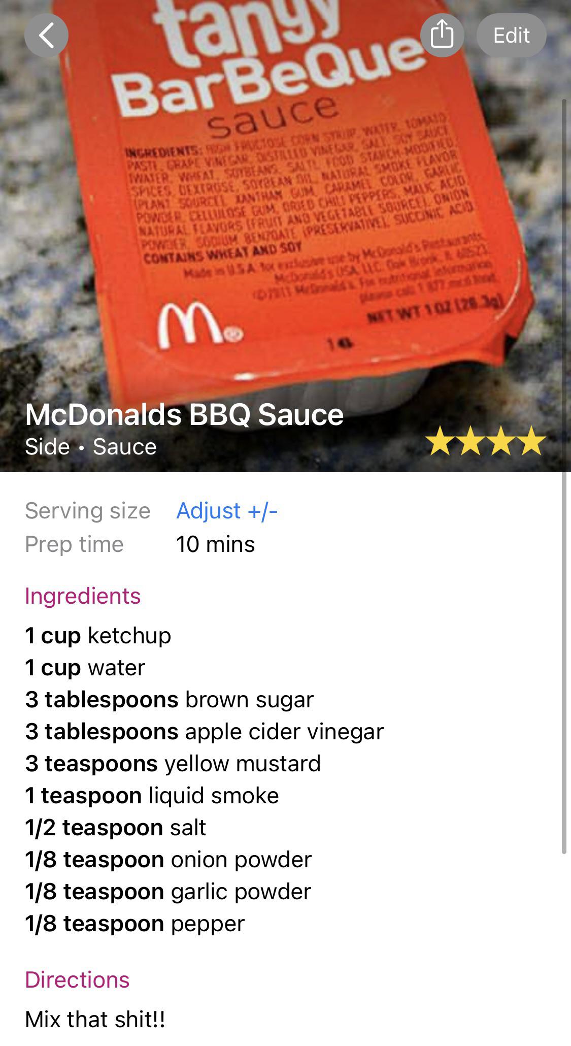 McDonald’s BBQ Sauce Recipe r/TopSecretRecipes