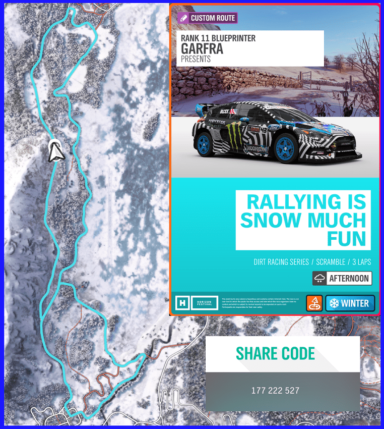 177 222 527 Rallying is Snow Much Fun Dirt Race 3 laps Hoonigan