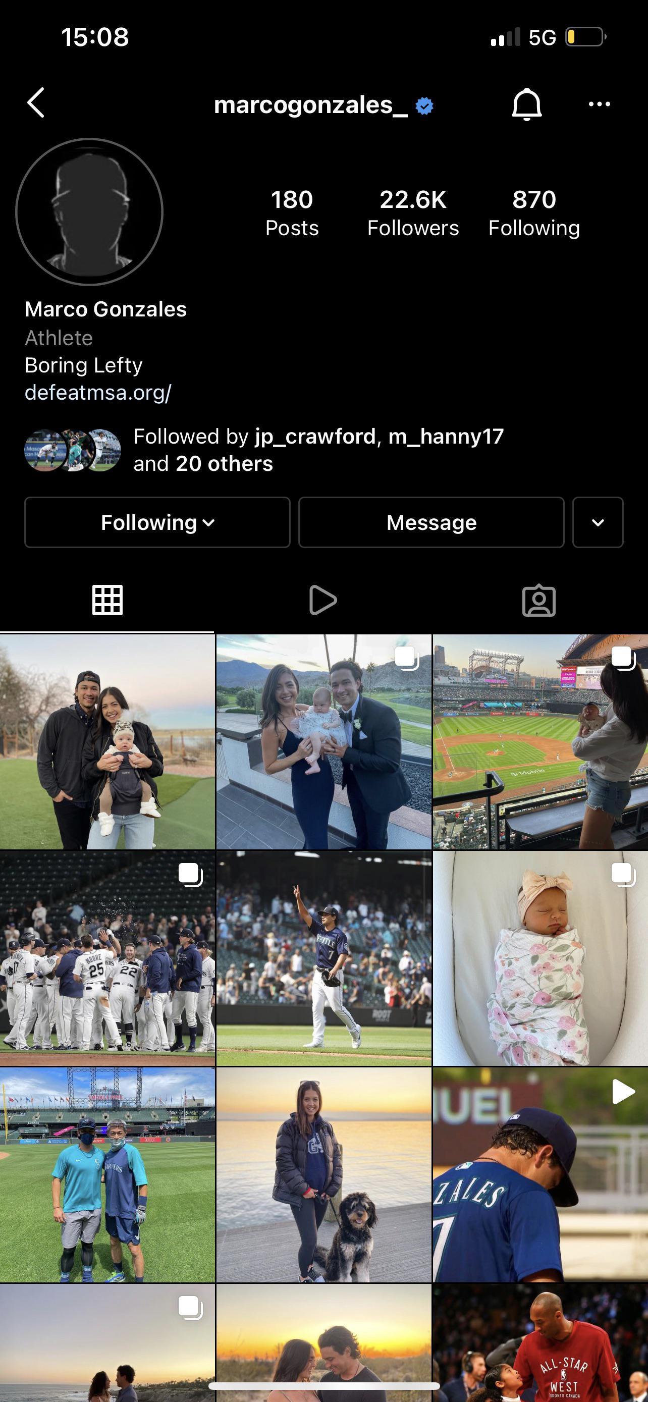 Marco’s new Instagram picture. r/Mariners