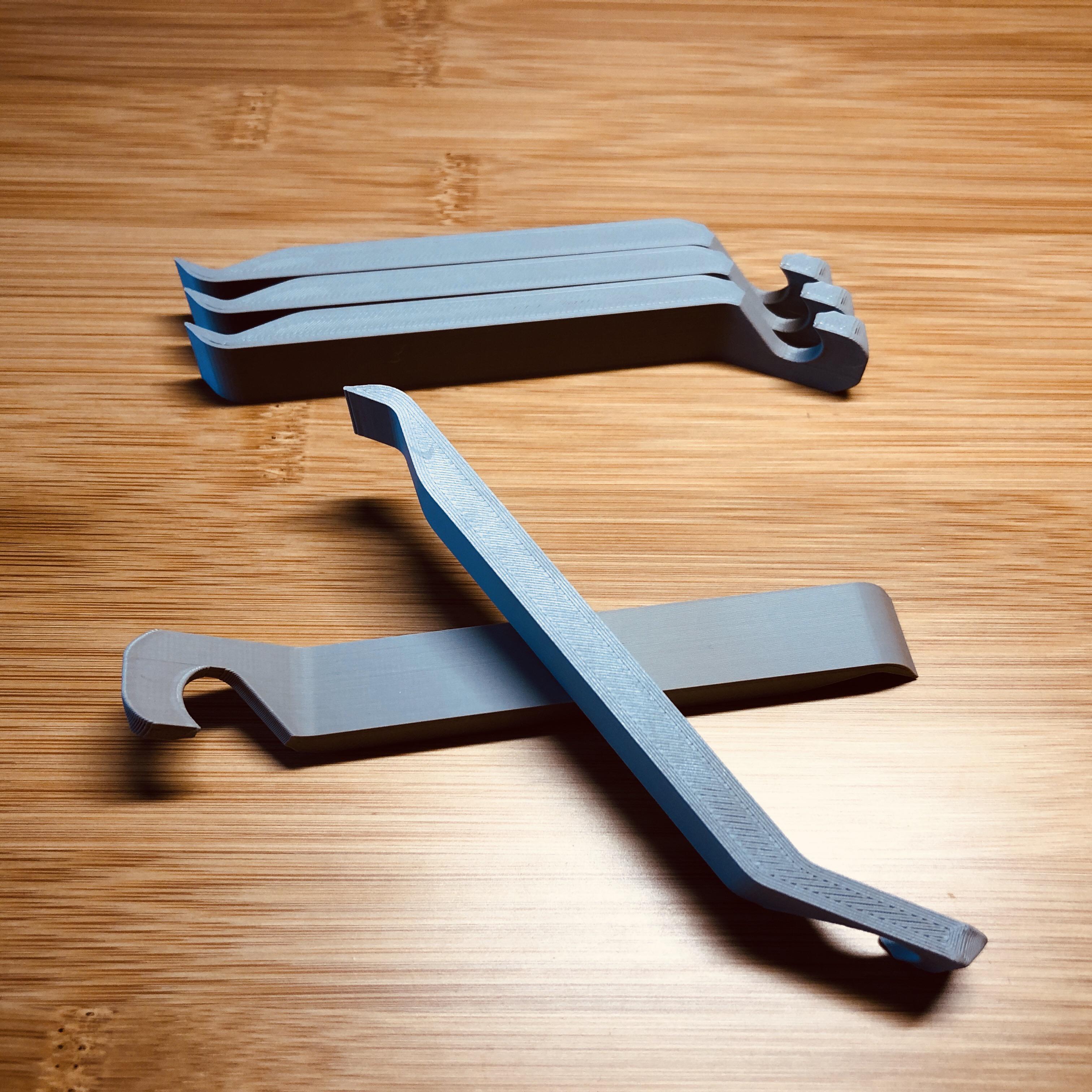 Bicycle tire levers. Love when I can design and print something useful