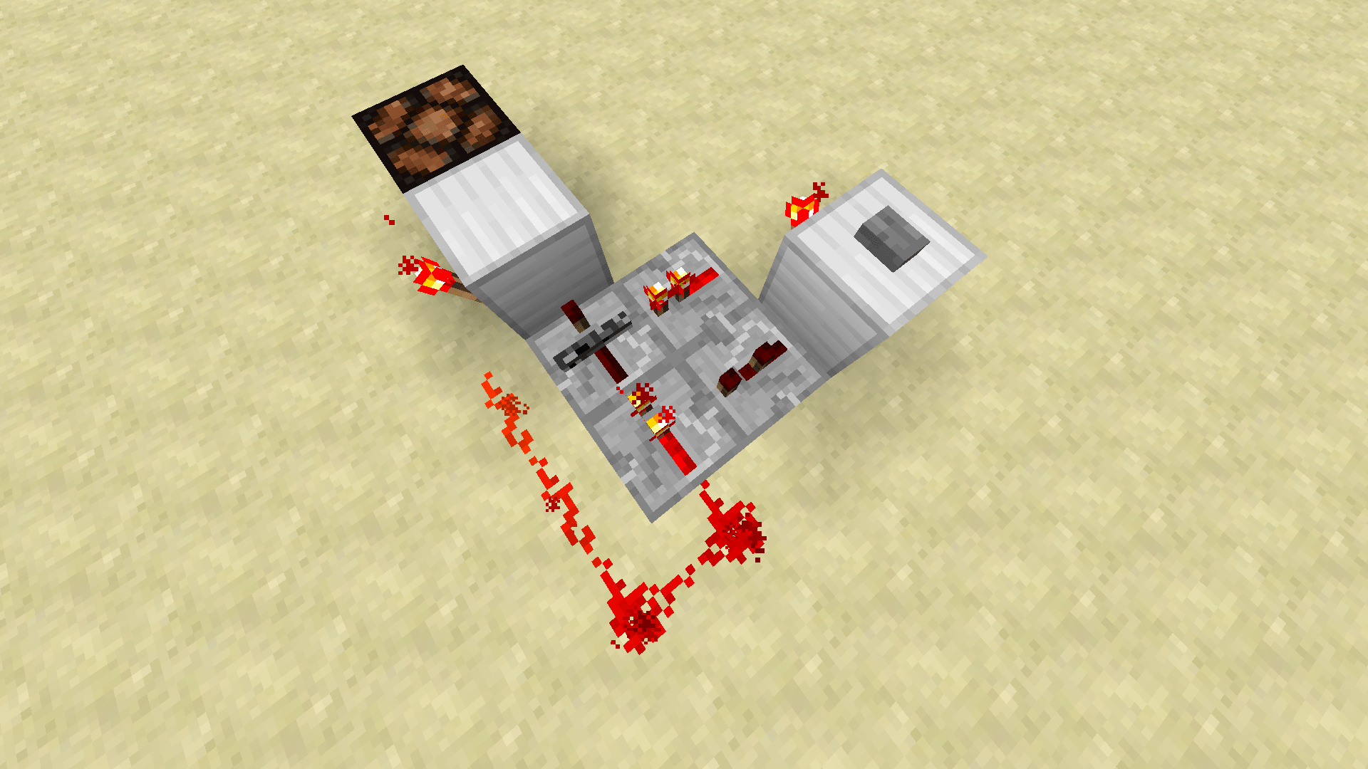 [Survival] Silent TFlipFlop with basic Redstone Components only