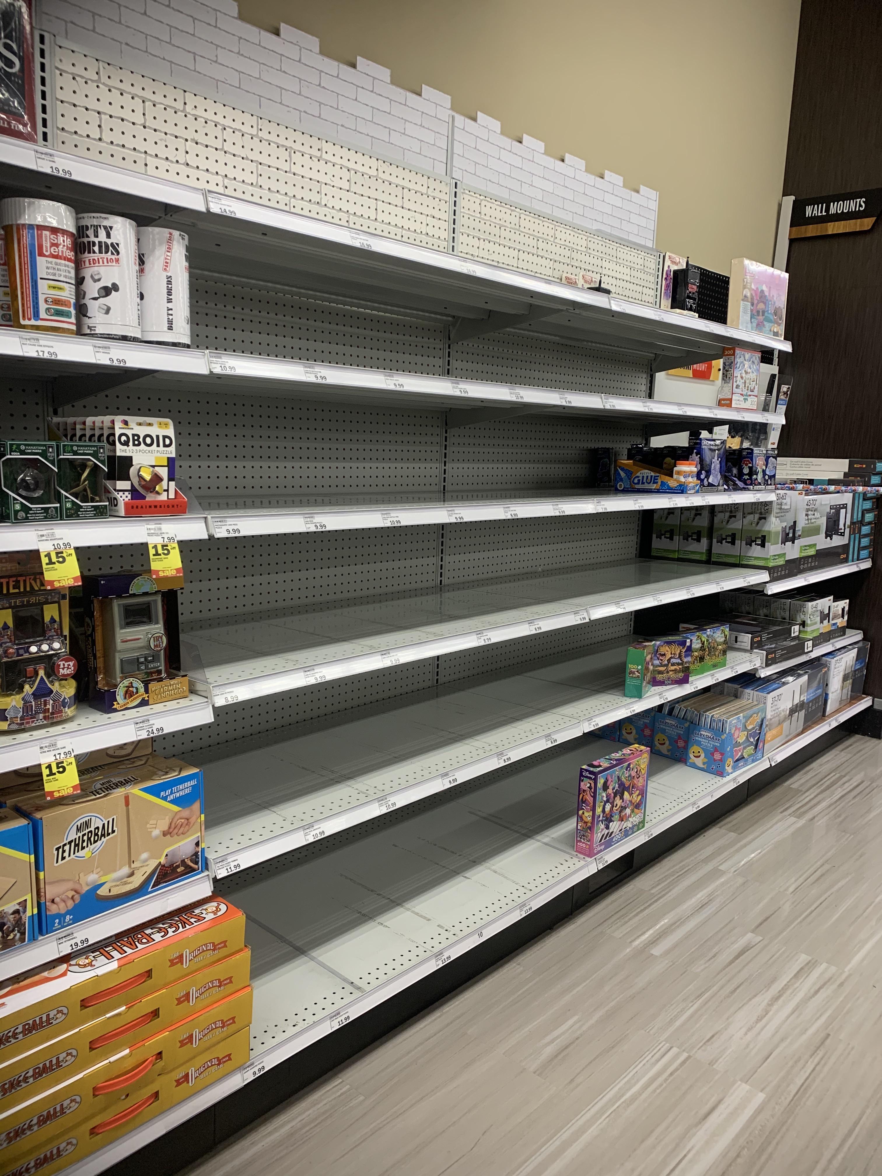 The puzzle section was empty at my local grocery store mildlyinteresting