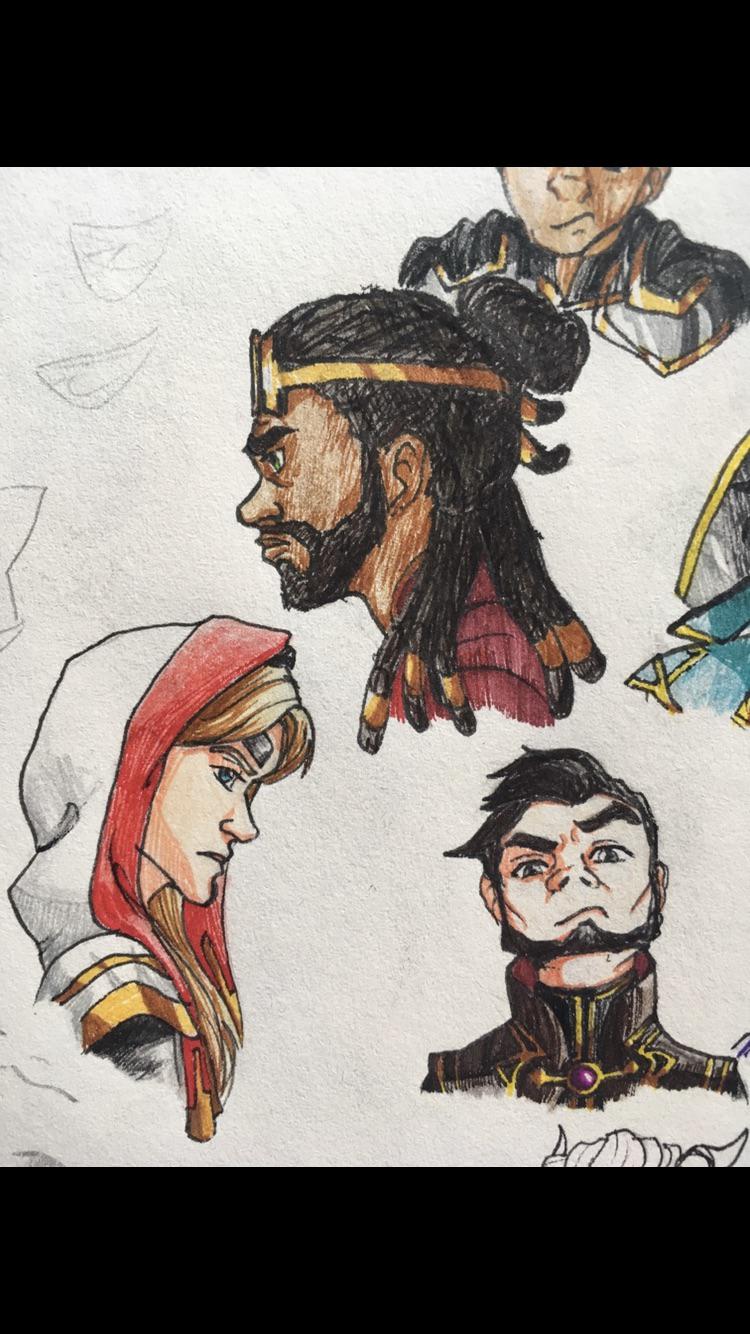 Harrow, Opeli, and Viren art r/TheDragonPrince