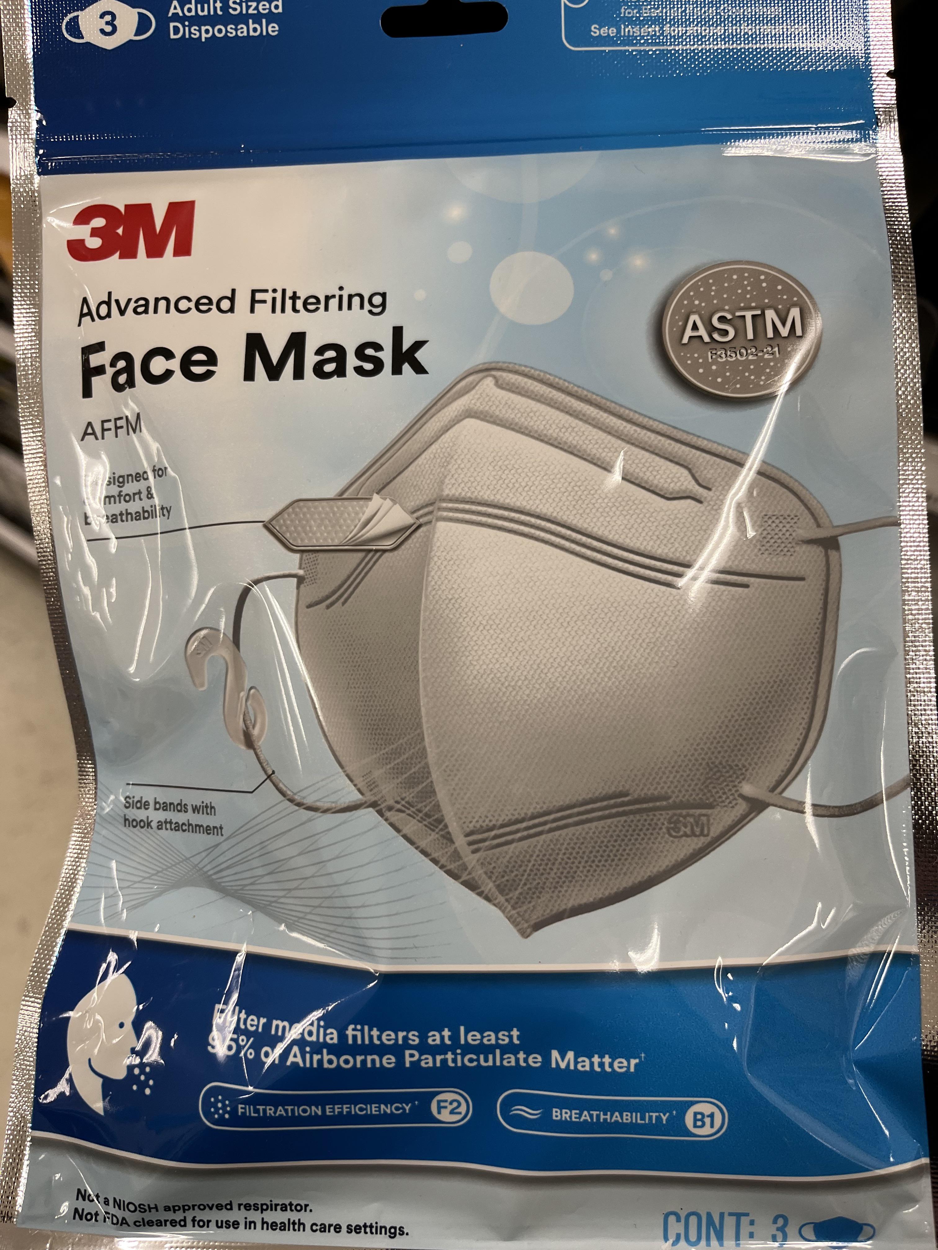 Spotted today at Obviously not N95 or KN95 level, but should it still