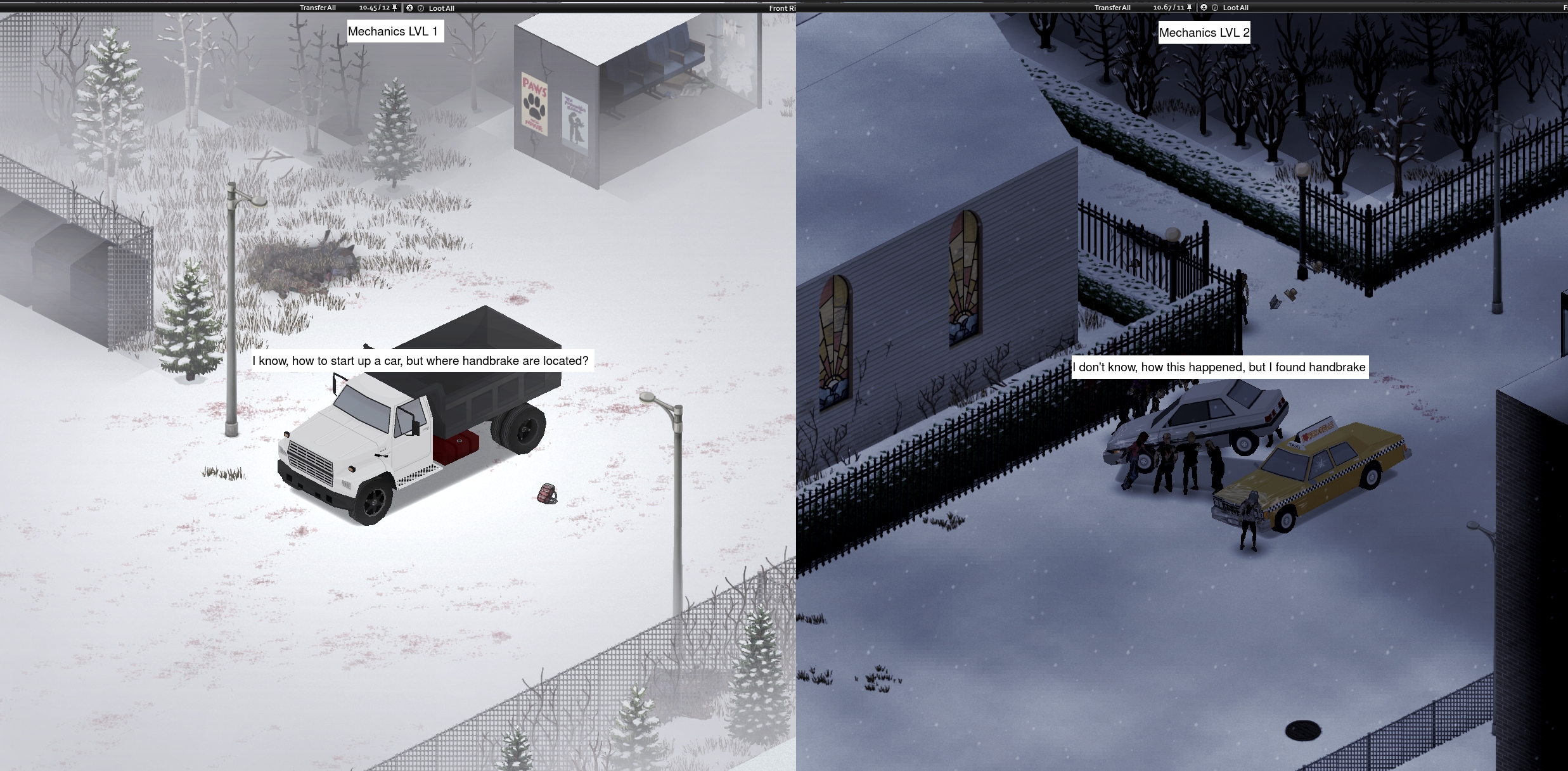 Project Zomboid mechanic skills r/projectzomboid