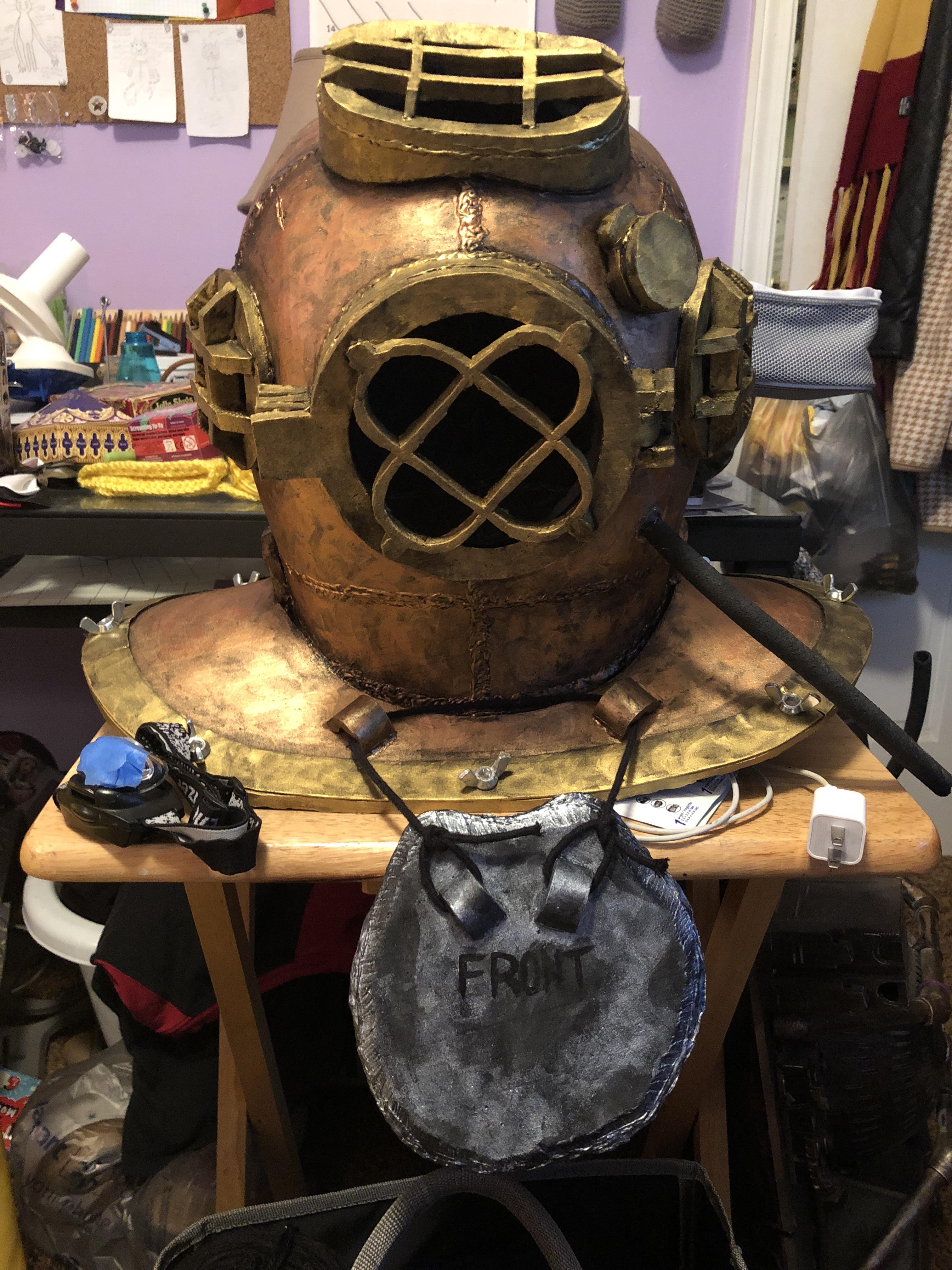 Finally finished my diving helmet for my deep sea diver halloween
