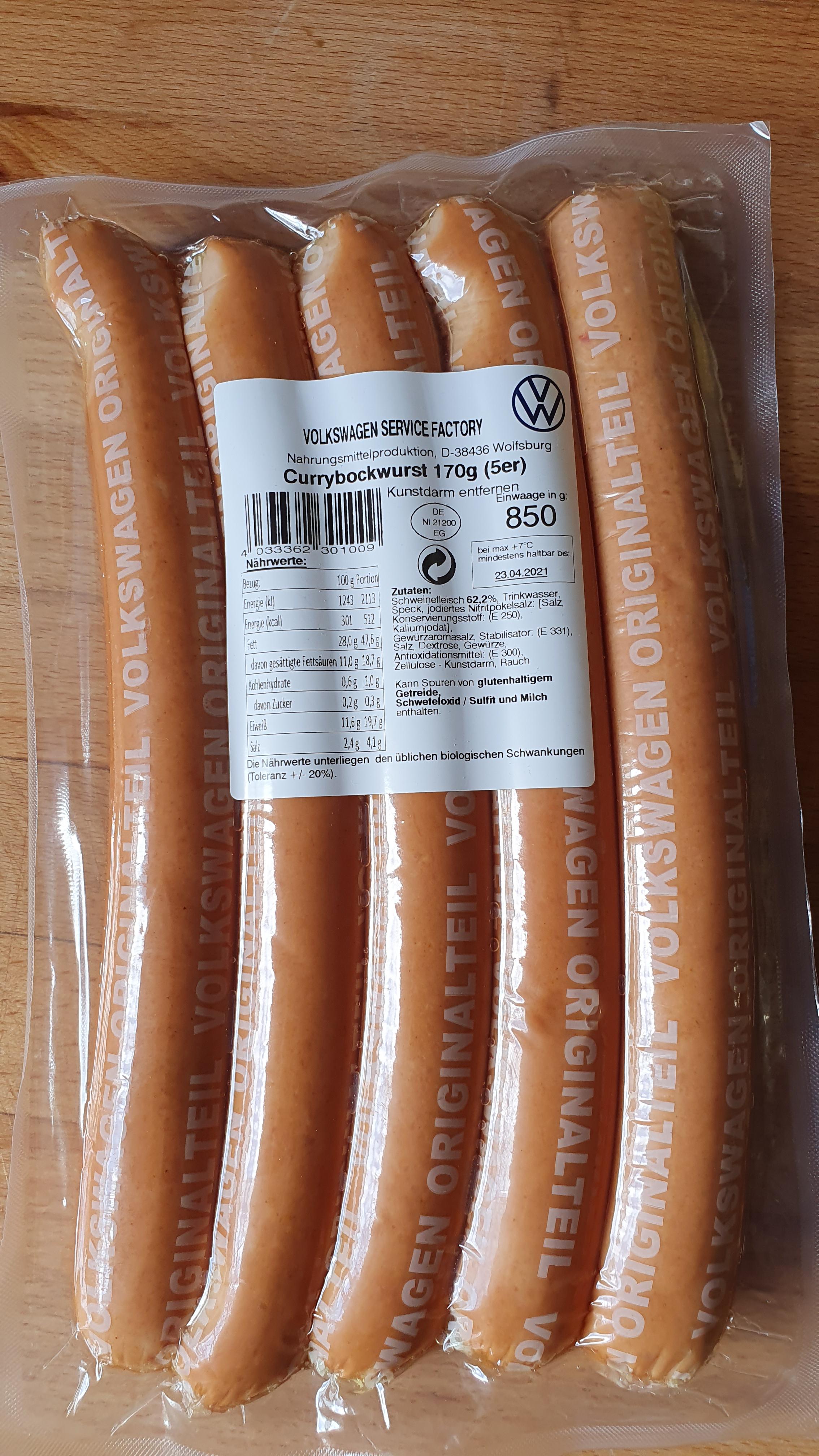 Volkswagen (VW) is the largest producer of a particular type of sausage