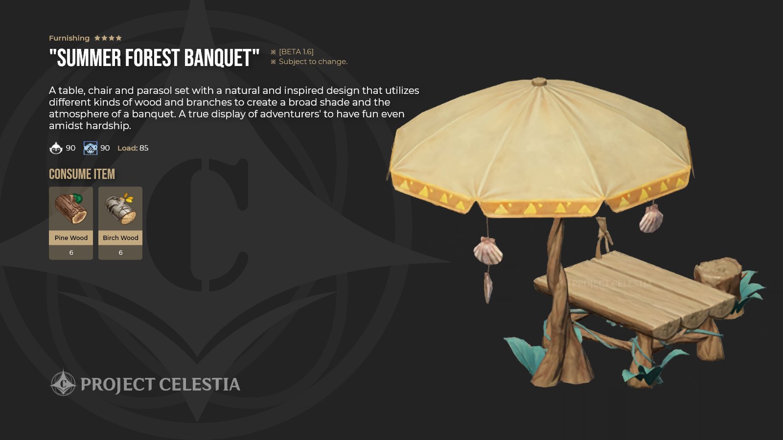 Furniture "Summer Forest Banquet" r/Genshin_Impact_Leaks