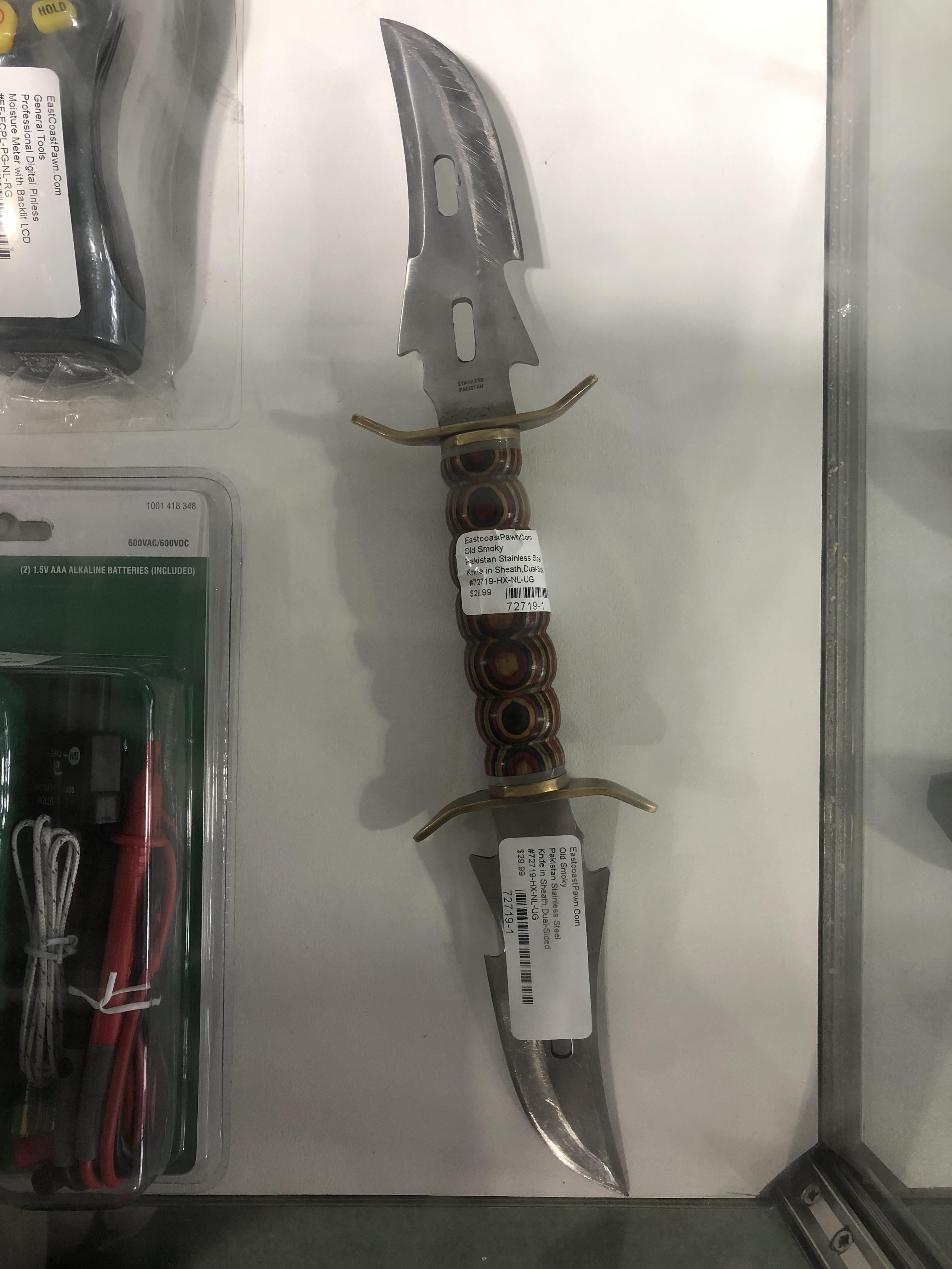 This double ended knife at the pawn shop. Usually some quality mall