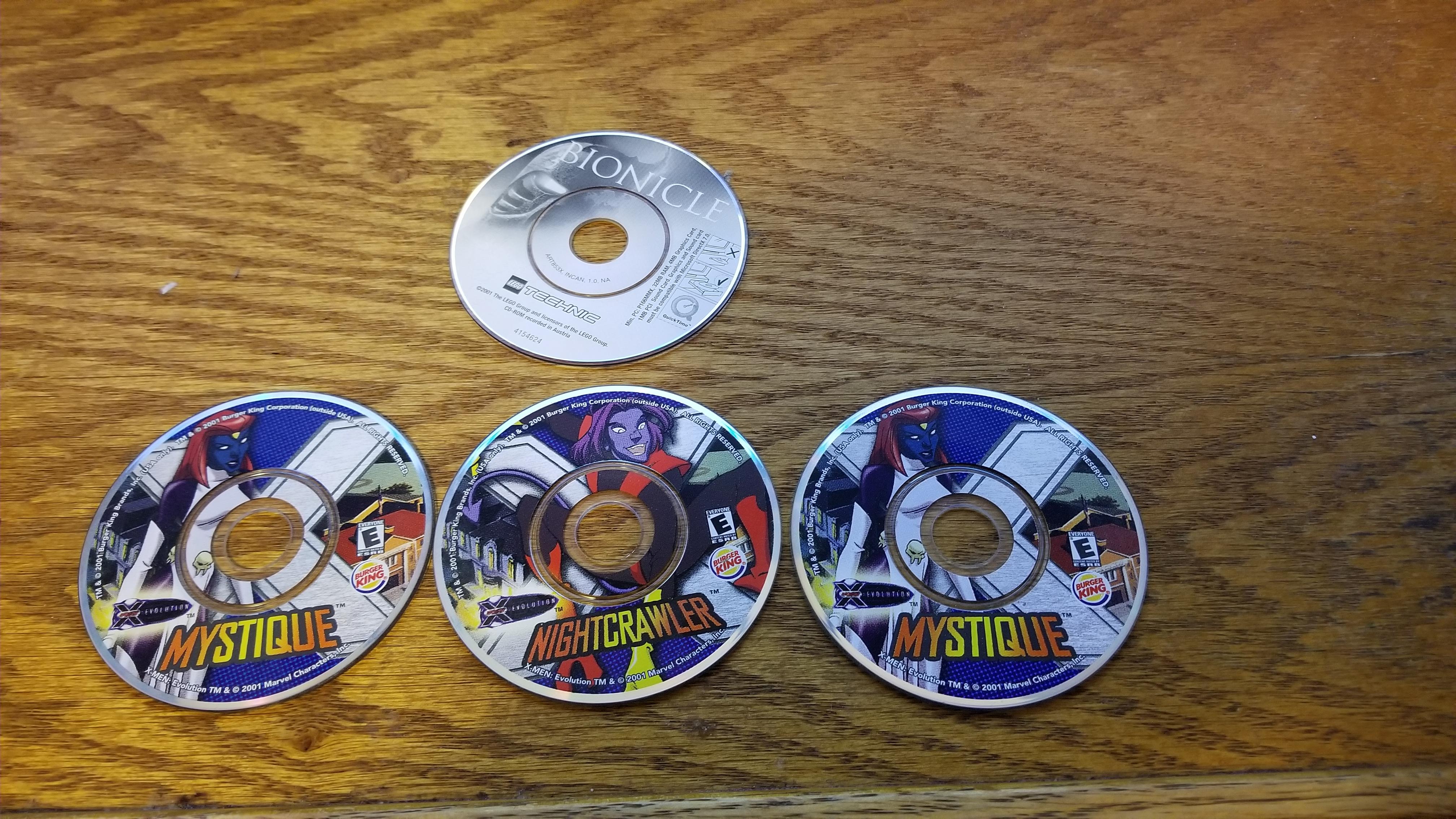 Burger King Game Discs I found while cleaning computer room. r/nostalgia