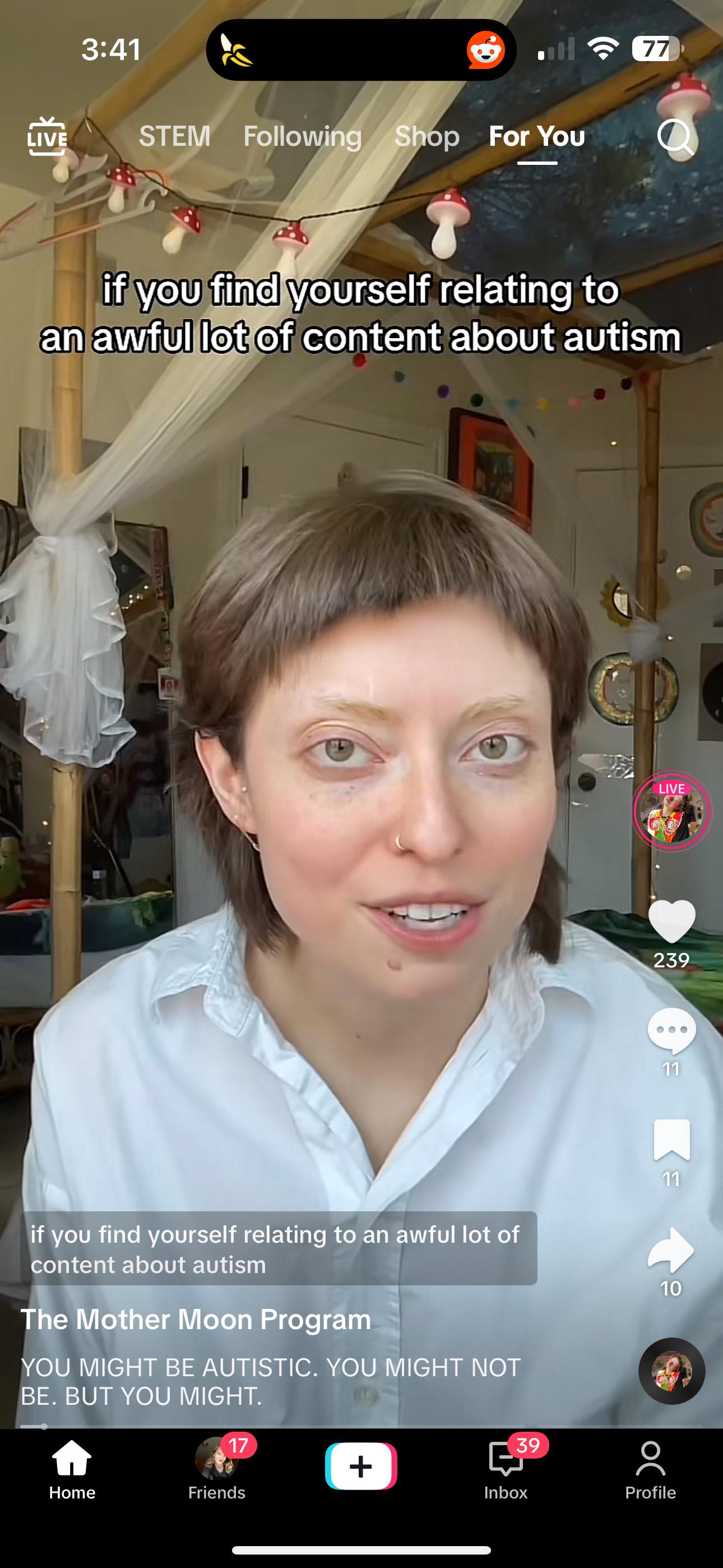 @mothermoon making wildly broad takes about autism : tiktokgossip