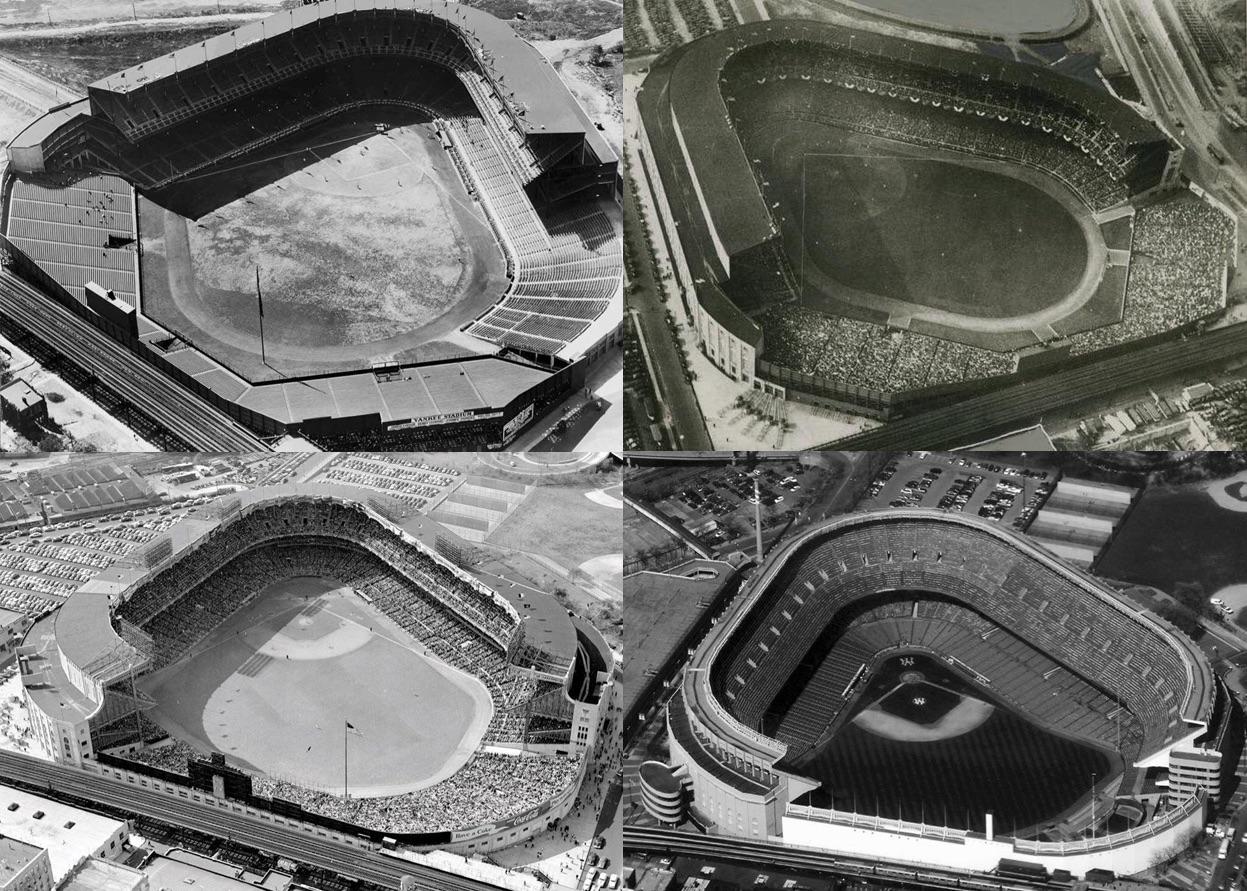 The four stages of the original Yankee Stadium 1. 19231927 2. 1928