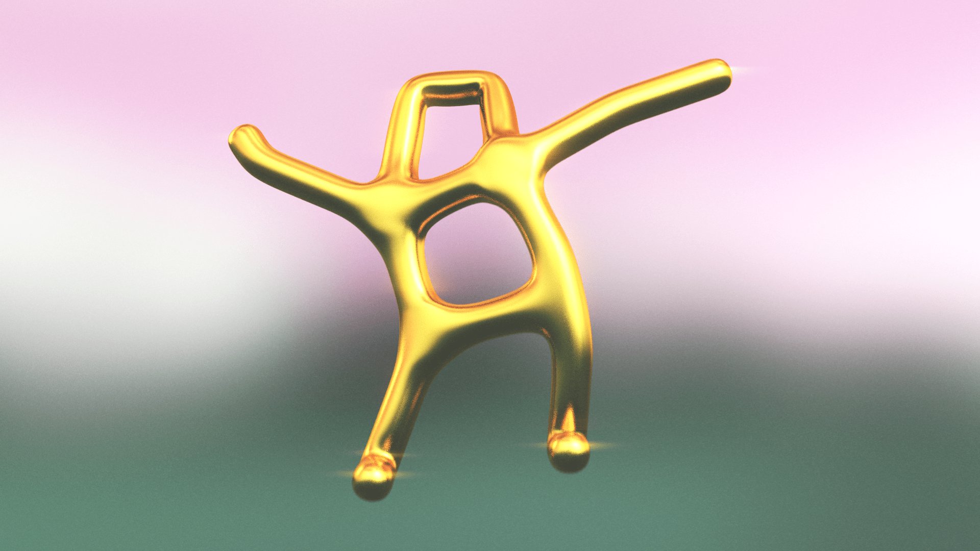 golden stick figure r/blender