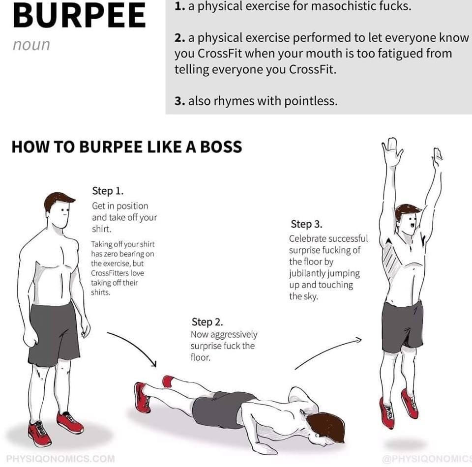 I hate burpees that is all thank you r/crossfit