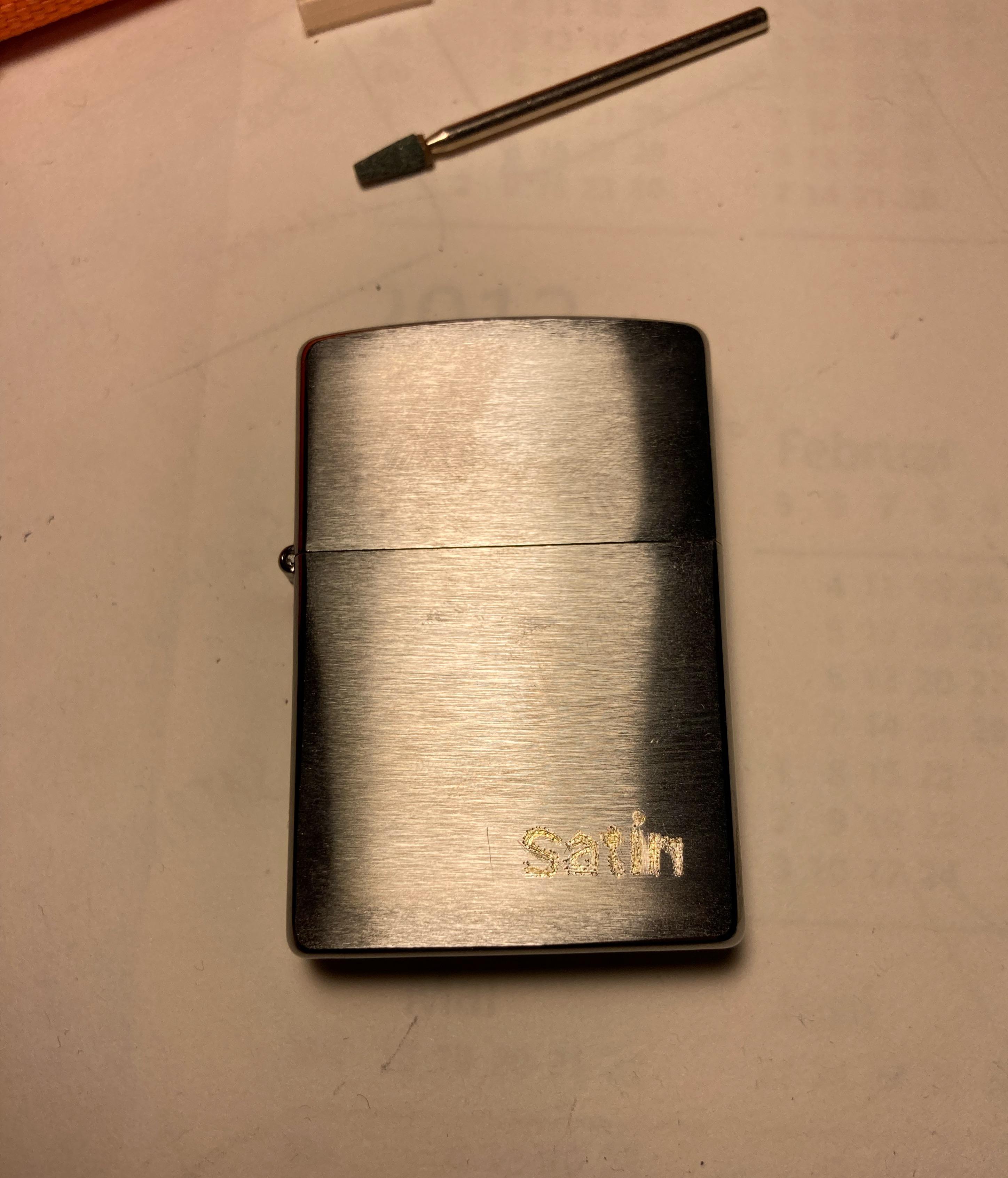 Tried to hand engrave a zippo as a present and fucked up, any tips on