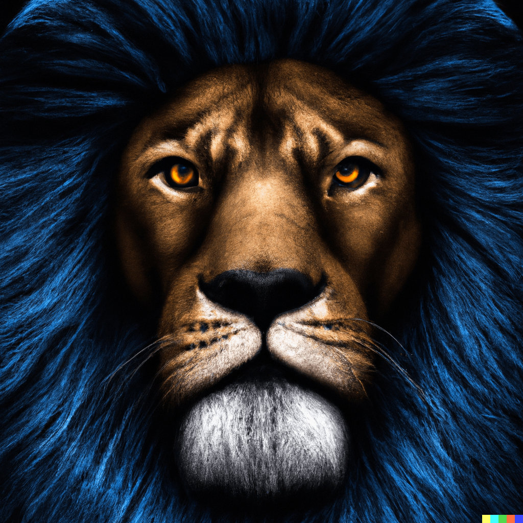 Blue Lion Background
