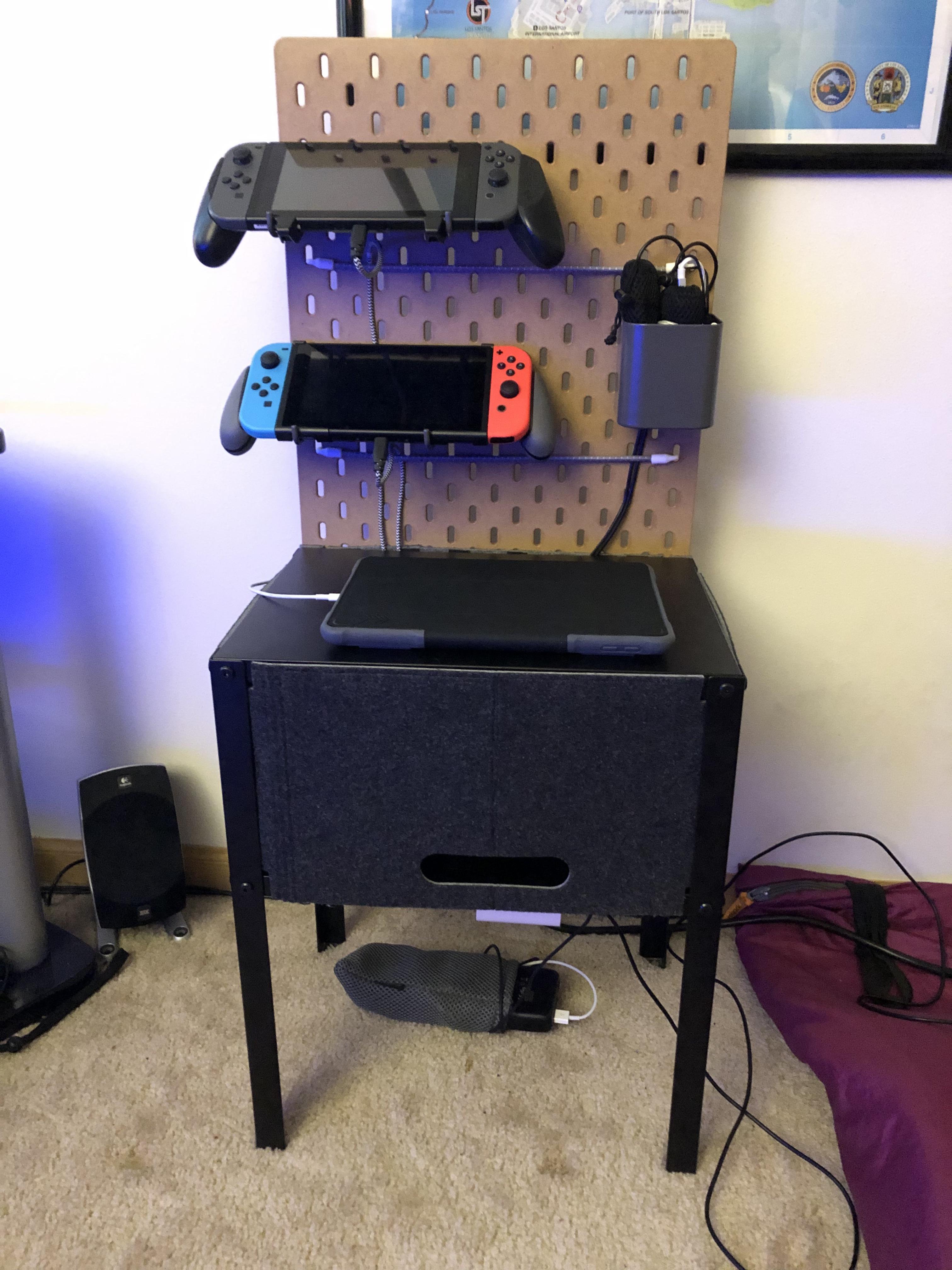 Nightstand x Skadis Charging Station r/ikeahacks