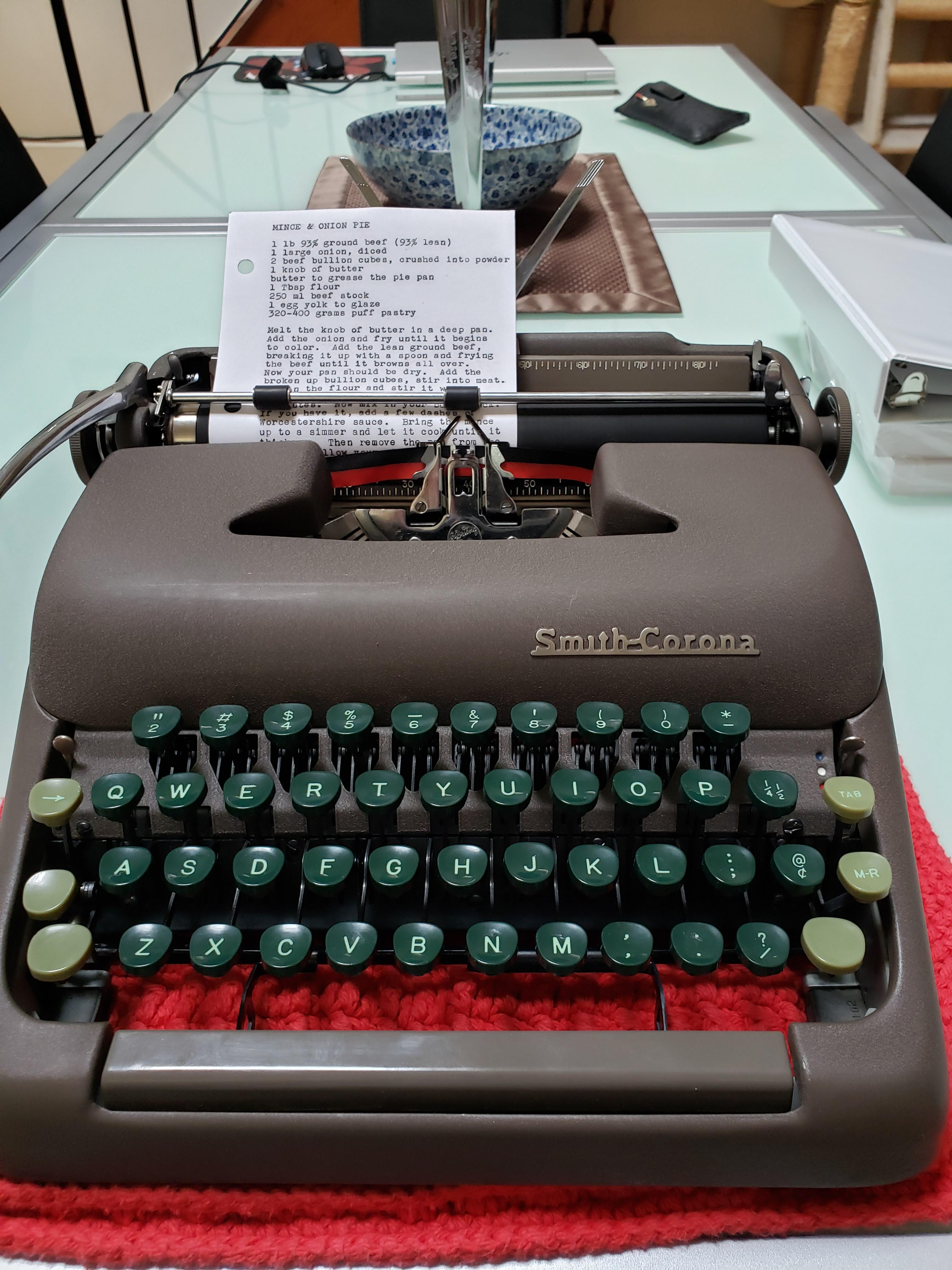 My 1949 SmithCorona Sterling...just like the beauty I learnt to type