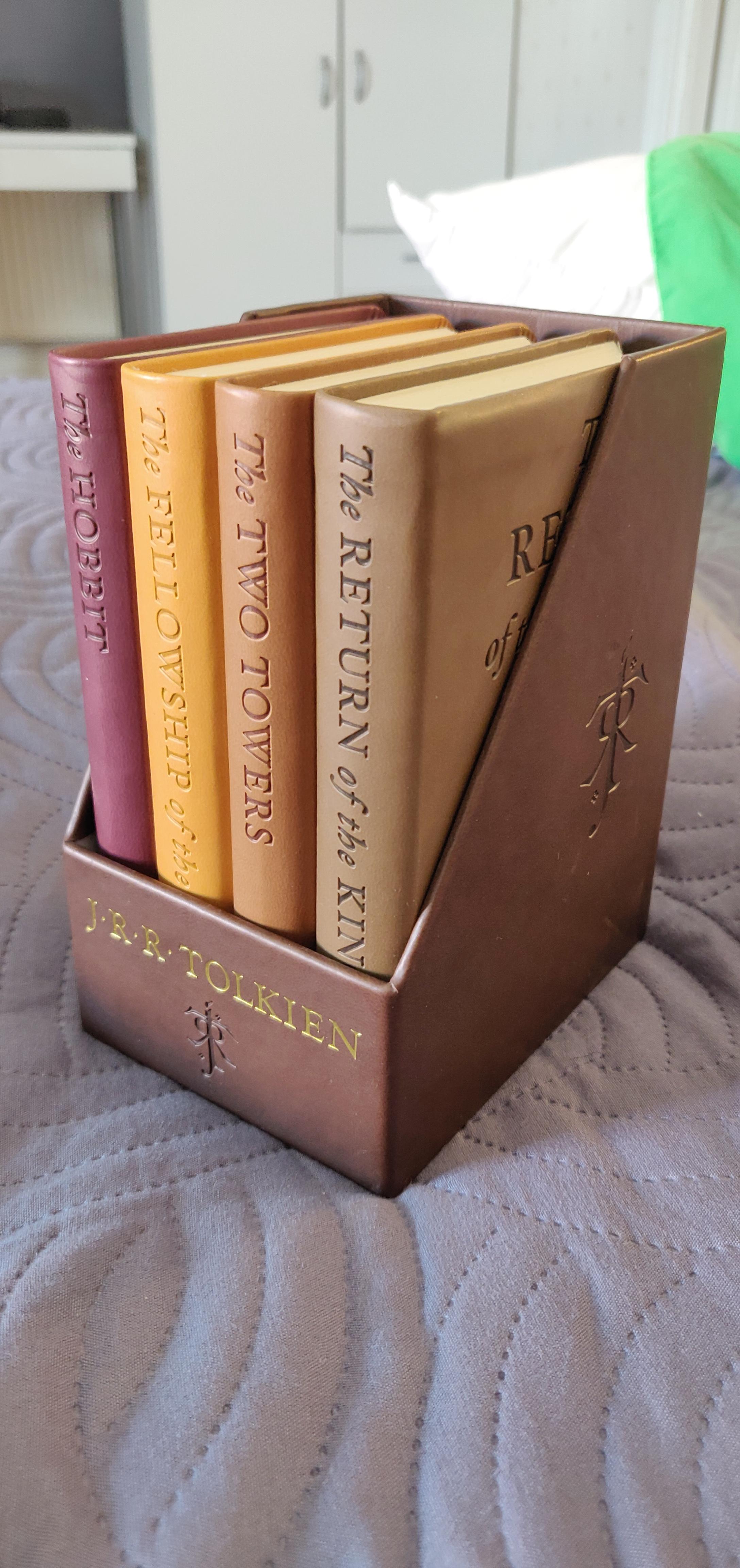 Travel sized the Hobbit and the Lord of the rings books I got for my
