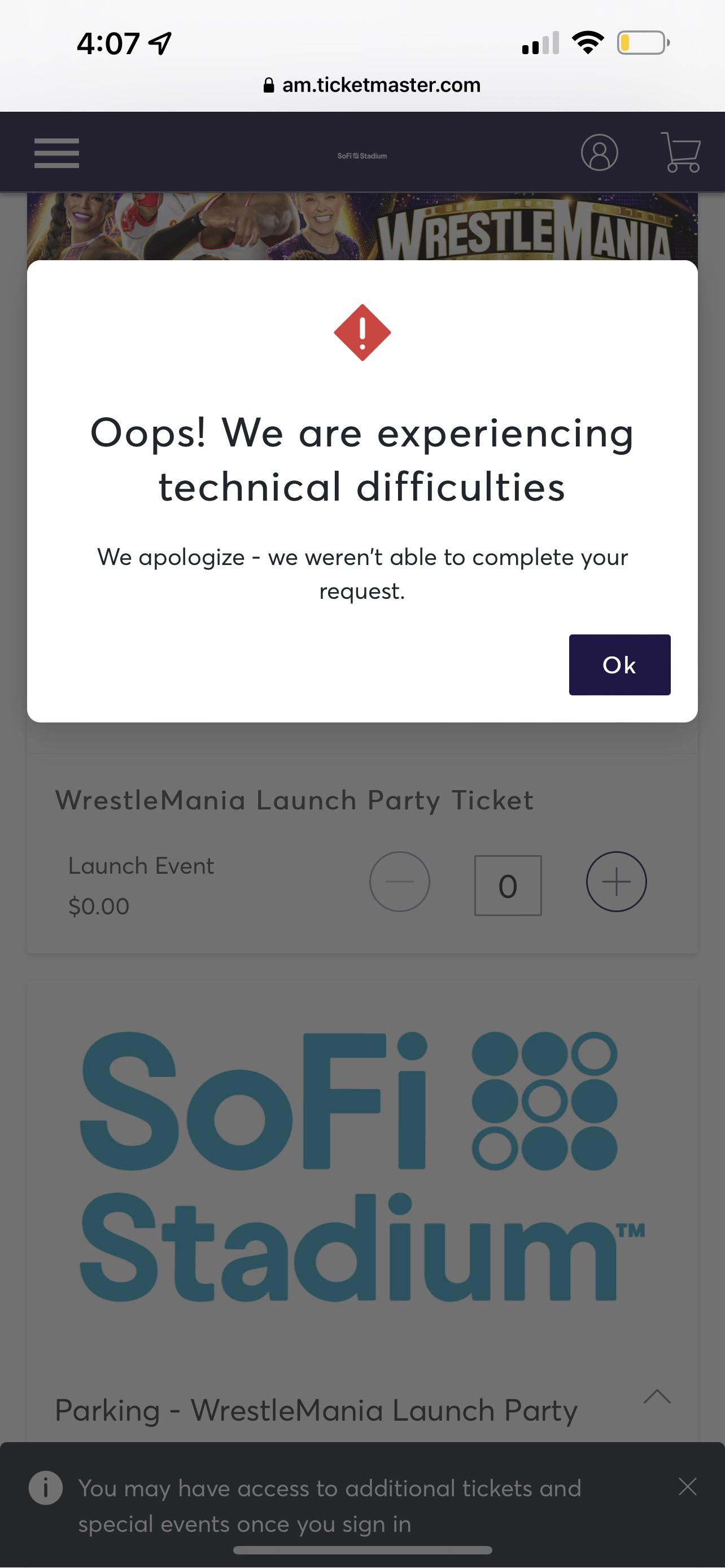 Anyone else having trouble getting Launch party tickets? r