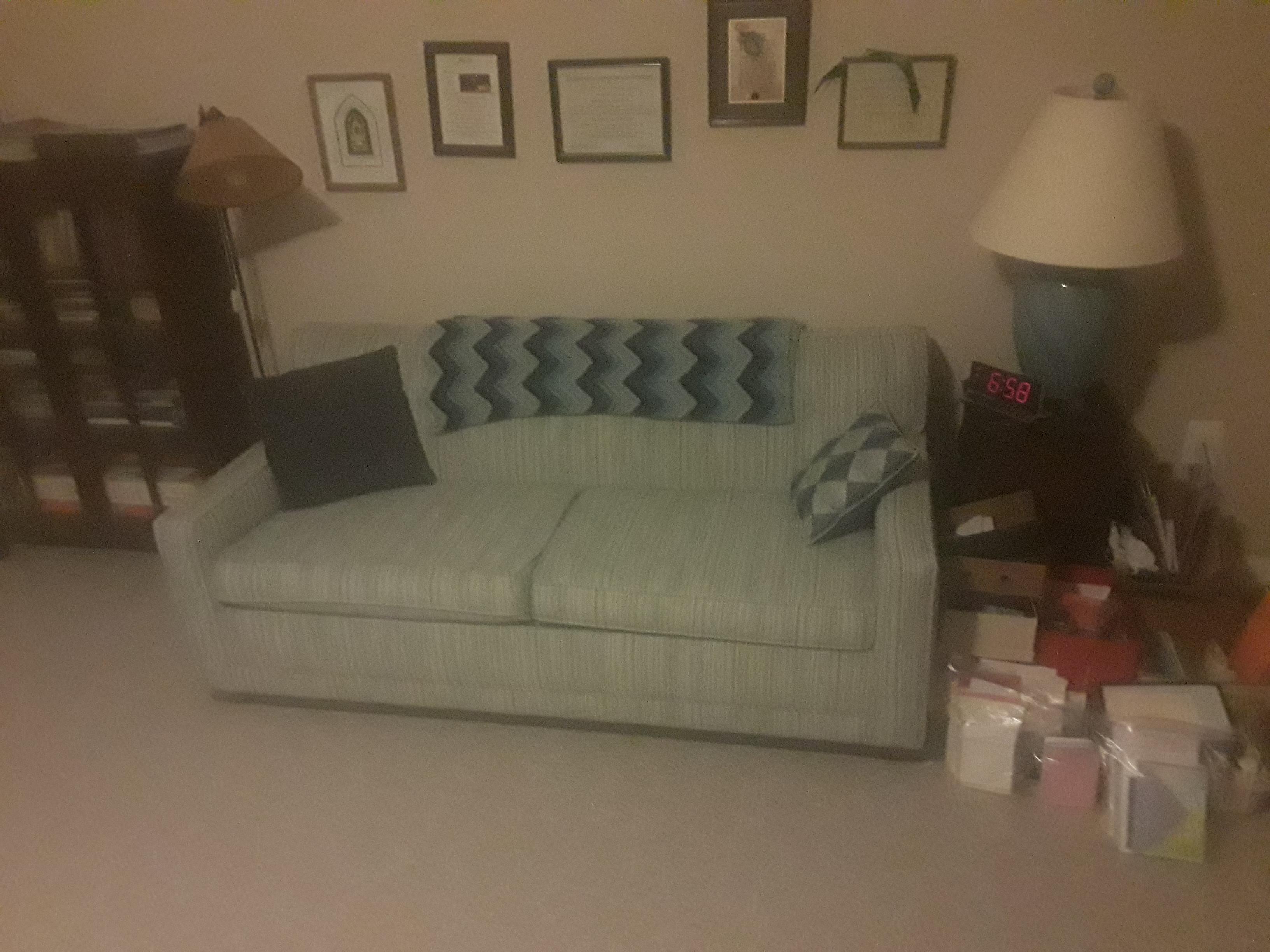 My grandmother's couch. Purchased in 1953, reupholstered once