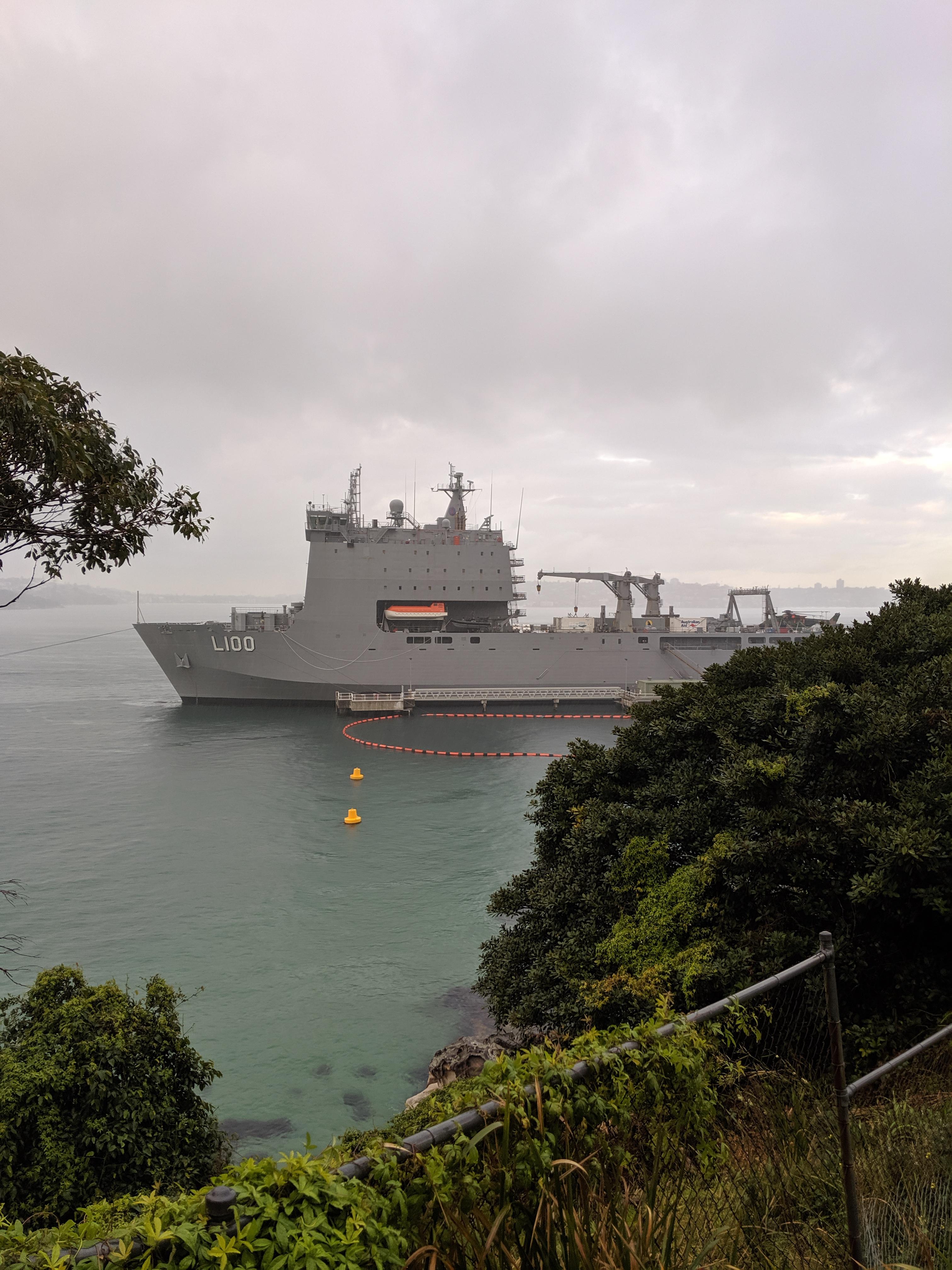 Choules at Chowder Bay this morning r/AustralianMilitary