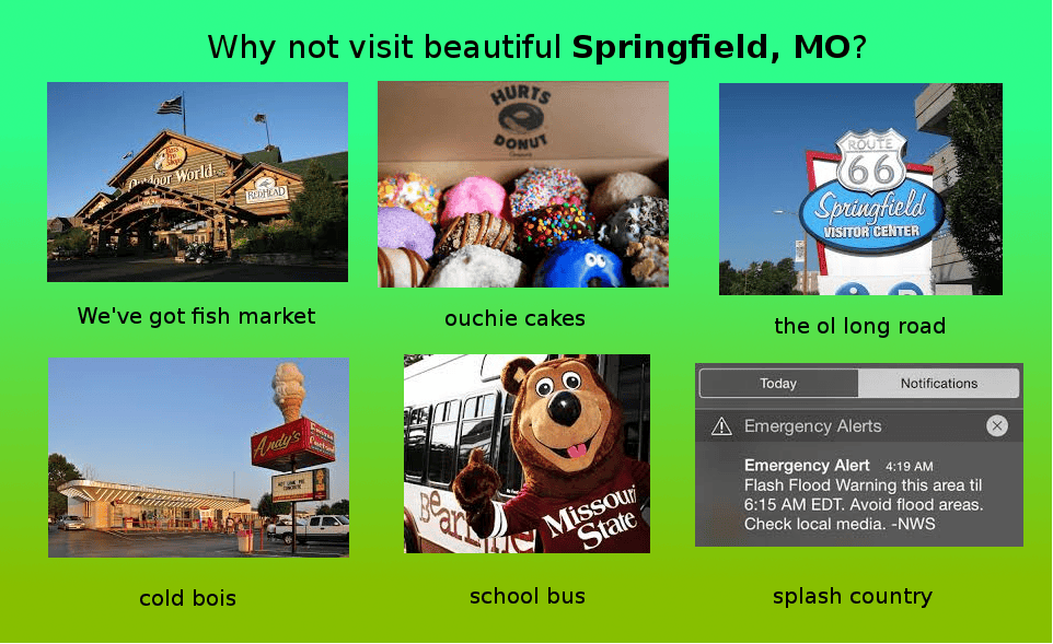 Why not visit springfield, mO? springfieldMO