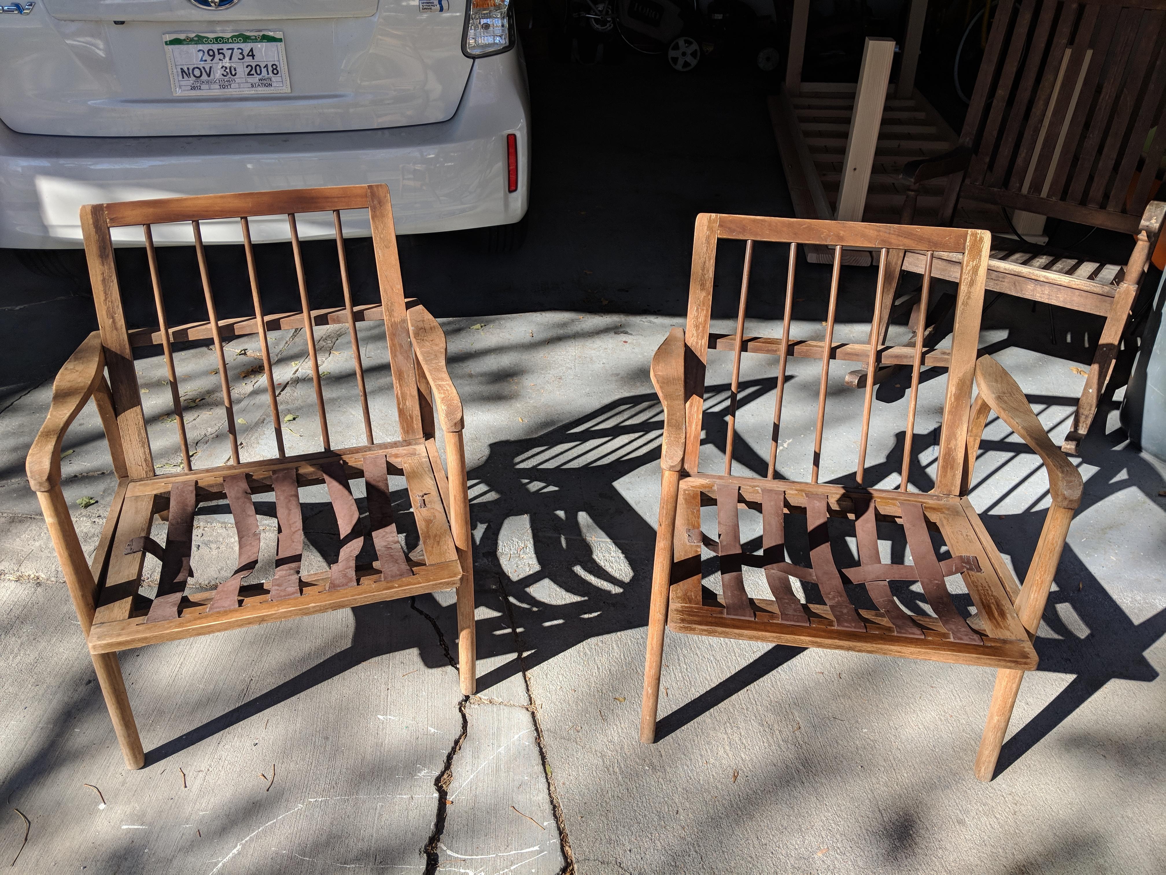Found these old teak chairs at a yard sale. Could anyone offer me any
