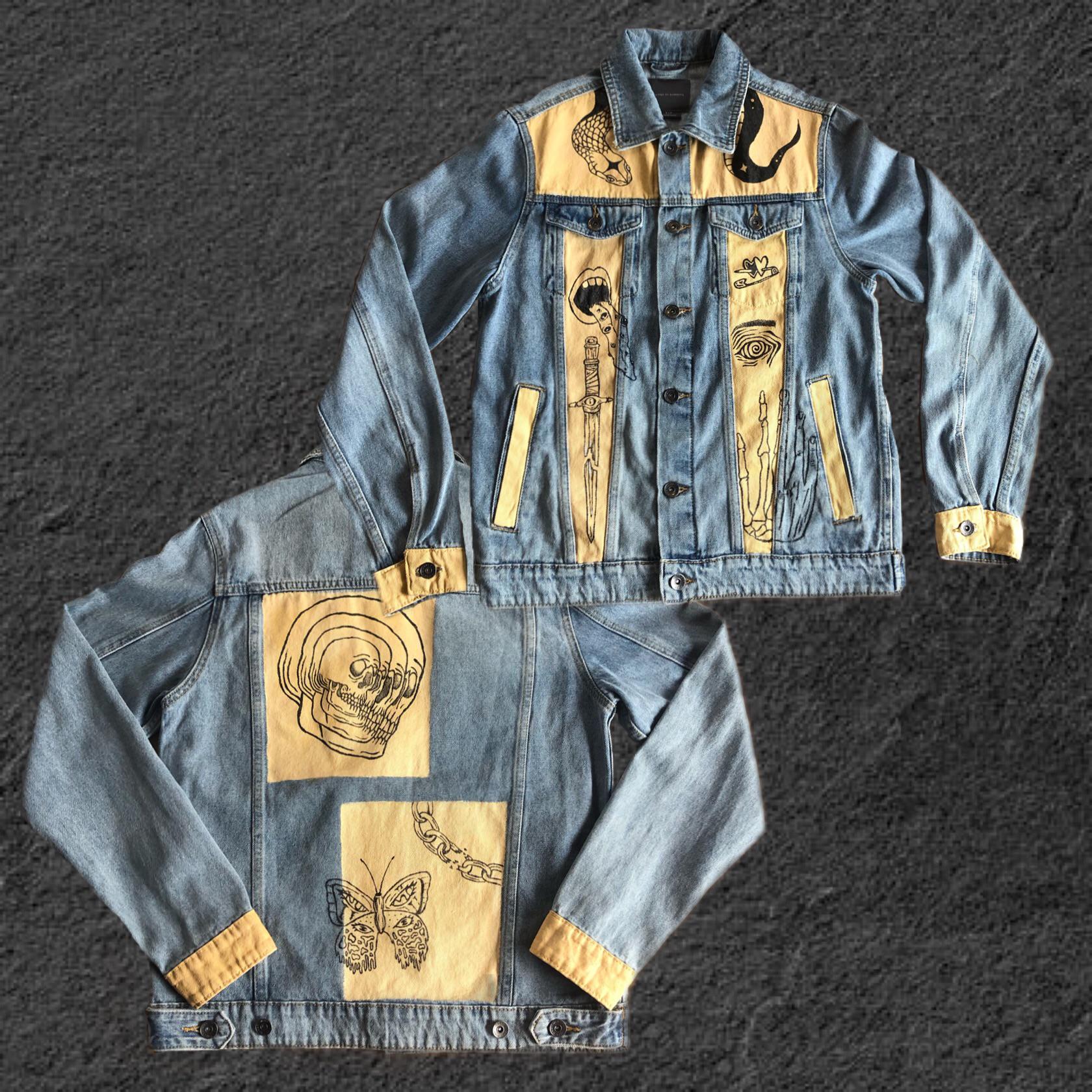 [ART] handpainted denim jacket r/streetwear
