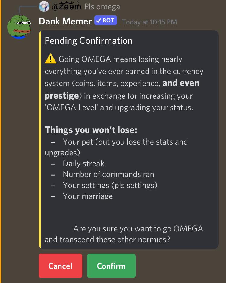 What does omega do exactly? r/dankmemer