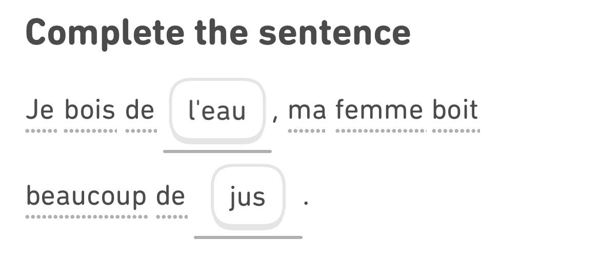 Why is this correct? Why ‘l’eau’ and not just ‘eau’? r/French