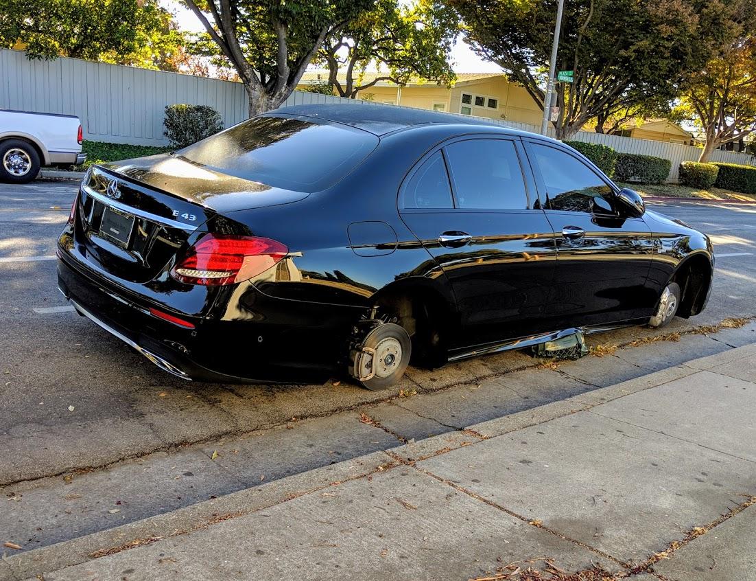 Oof. Spotted in Sunnyvale, CA this morning. Car looks brand new
