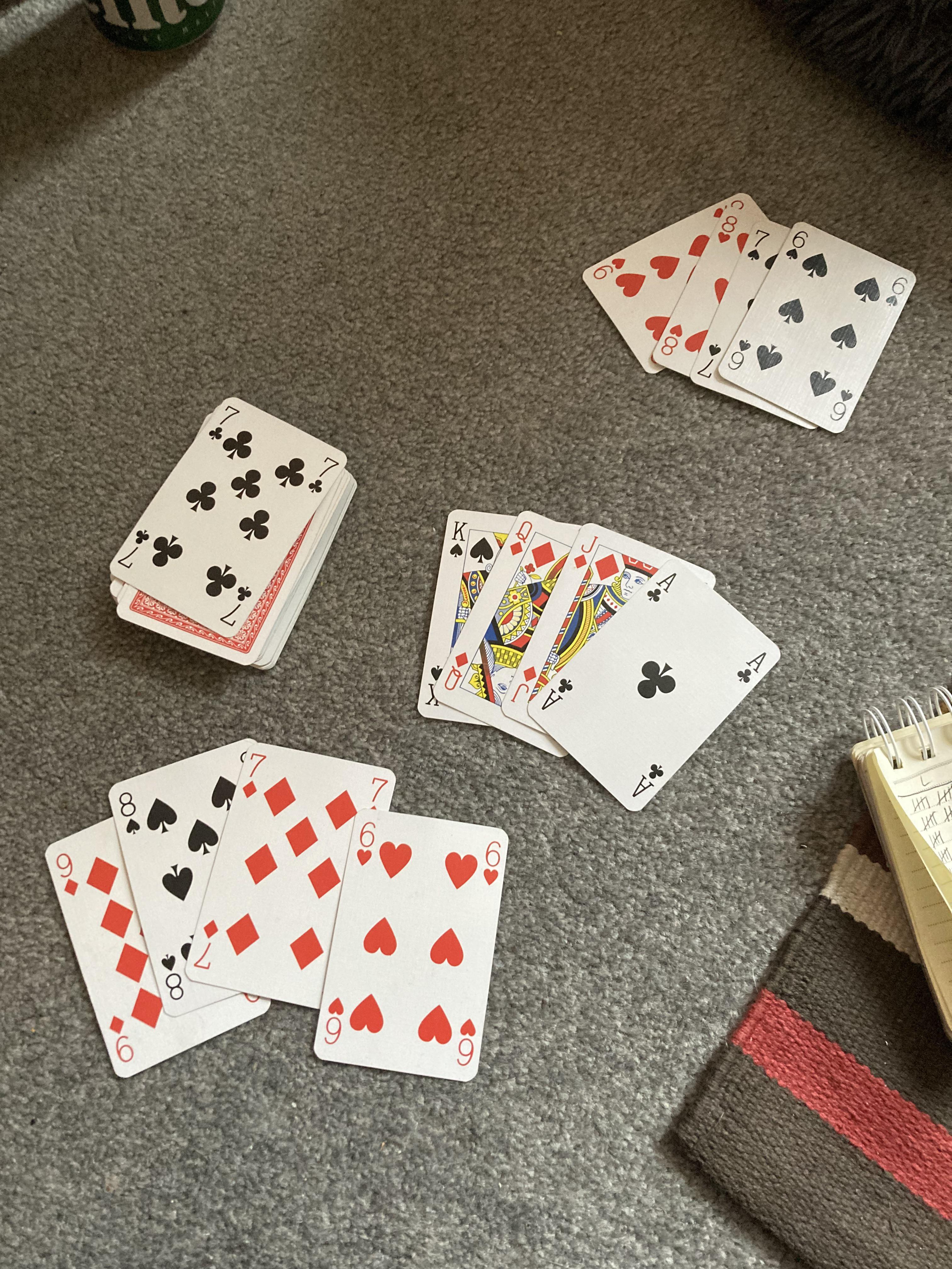 Last hand of the game! We were both so excited to see a 7 👍 r/Cribbage