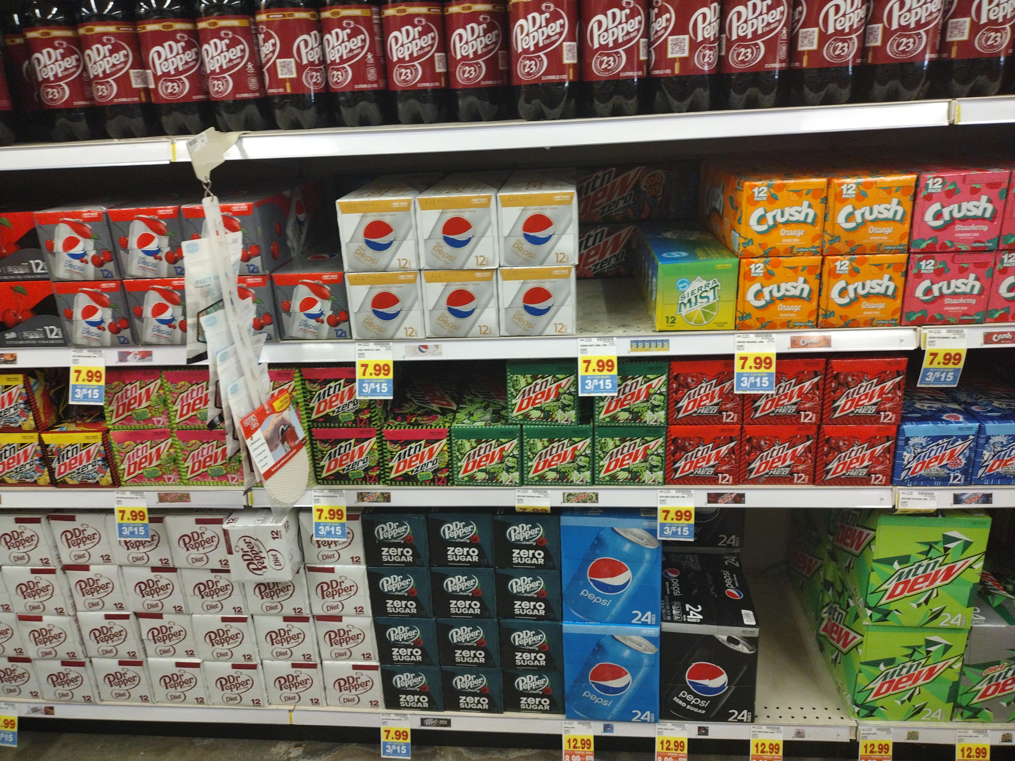 Selection at Dillons on 4700 W 6th Street, Lawrence, KS r/mountaindew