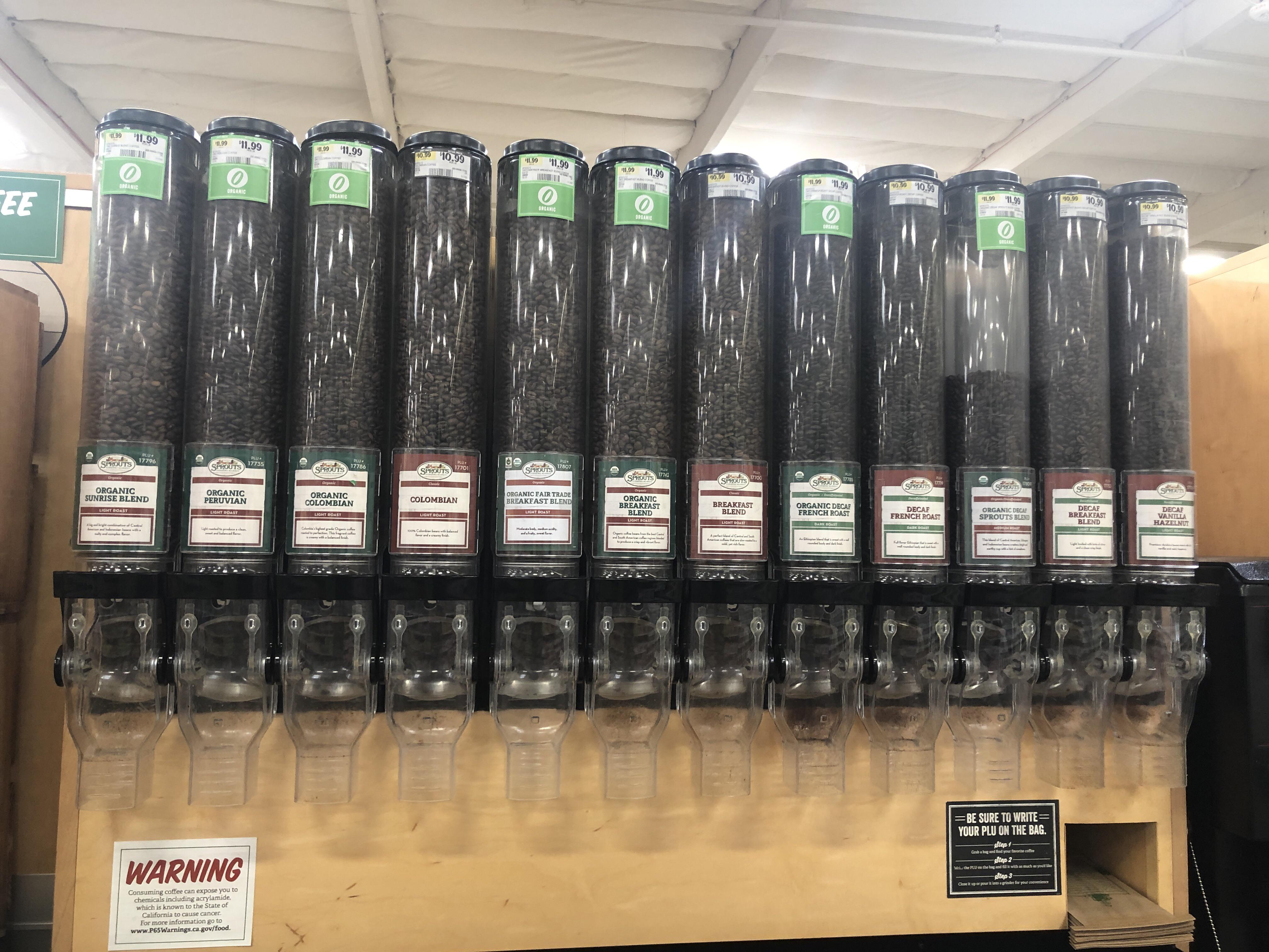 Do you buy coffee beans that dispenses similarly ? How do find out what