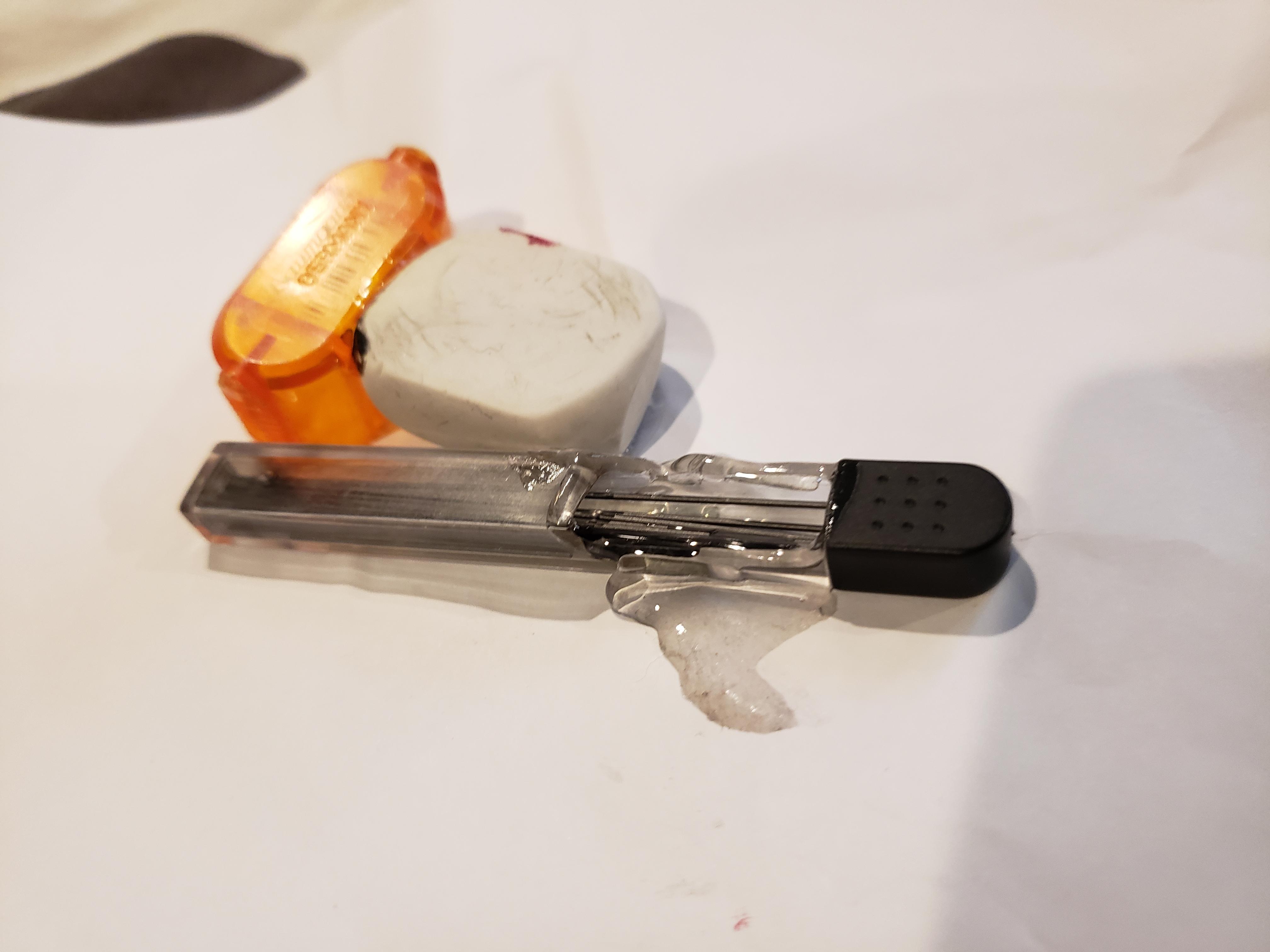 It got so hot in my room, my eraser melted my plastic lead refill r