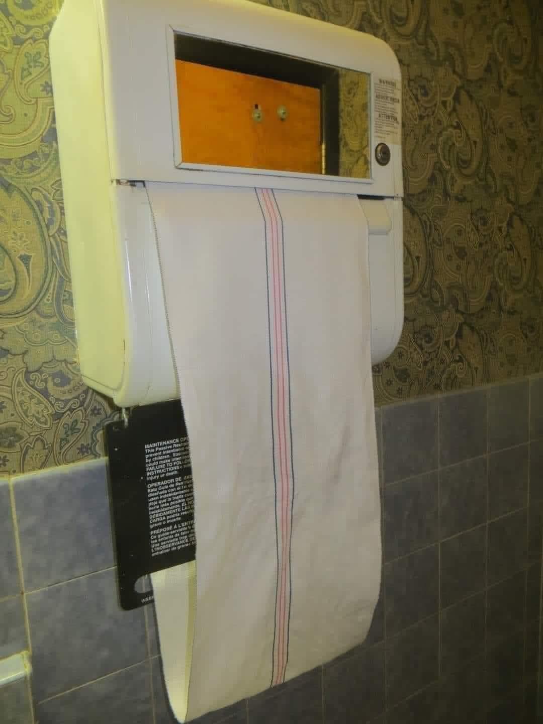If you ever used one of these perpetual towel contraptions to dry your