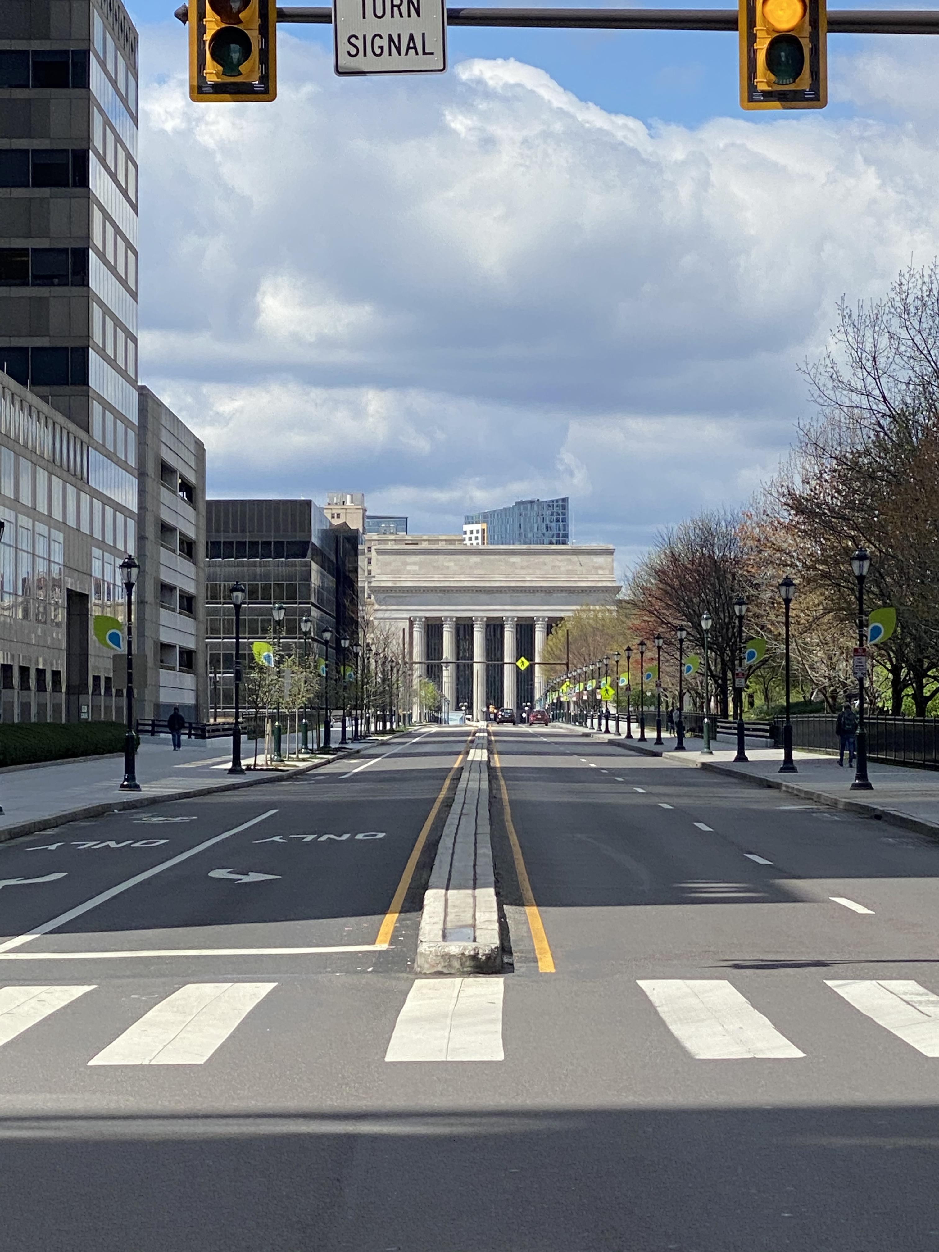 20th and JFK looking west to 30th street station. r/philadelphia