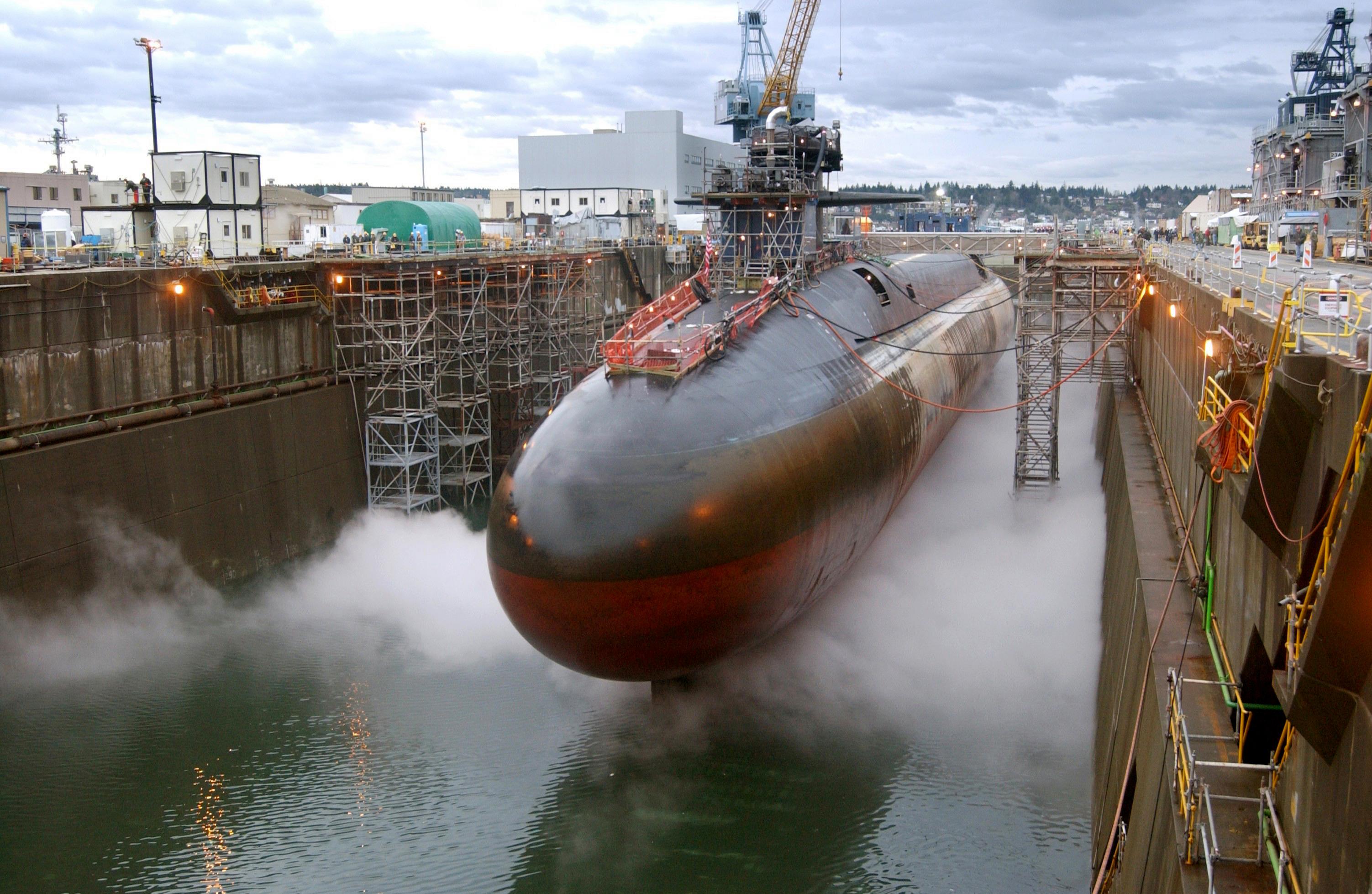 Class leader USS Ohio (SSBN726) undergoing conversion to an SSGN. r
