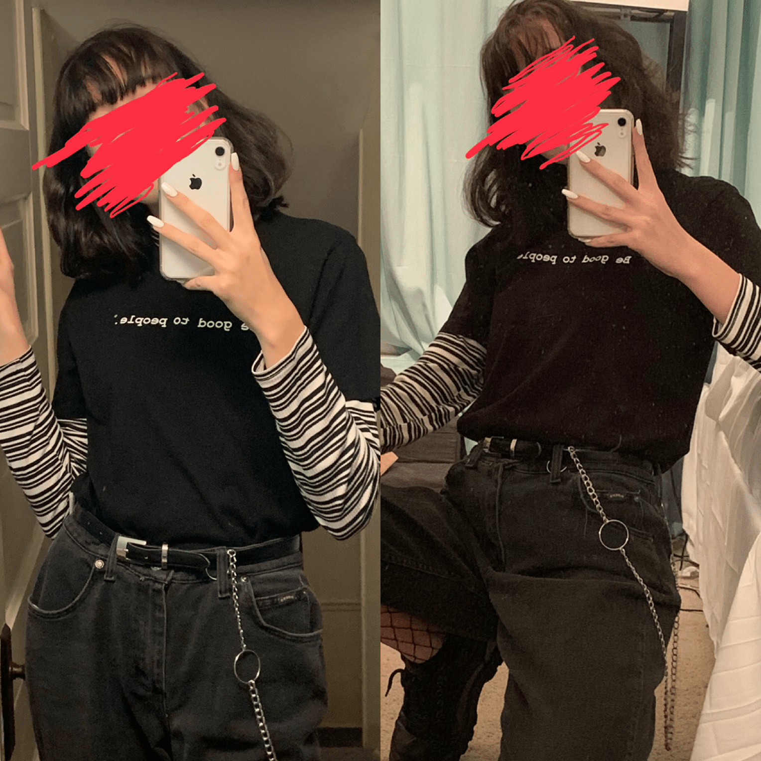 thrifted an entire egirl costume for my school’s halloween spirit day