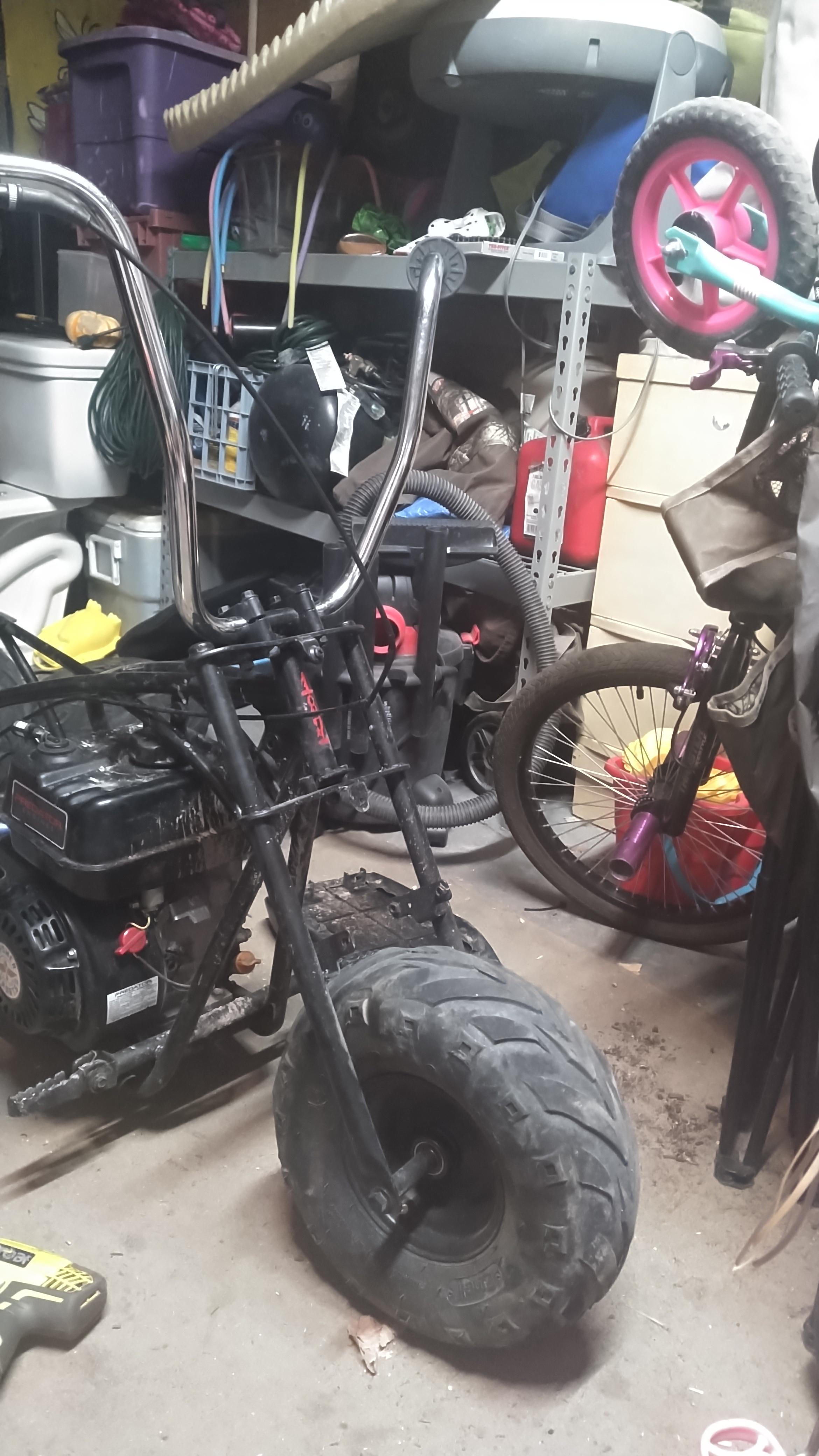 I have a 80/105 monster moto has anyone put a spoked front true on like