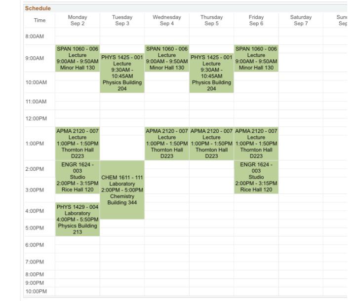 Uva Fall 2022 Schedule Schedule Help? I'm Thinking I May Be Taking Too Many Hours As A First Year Engineer? : R/Uva