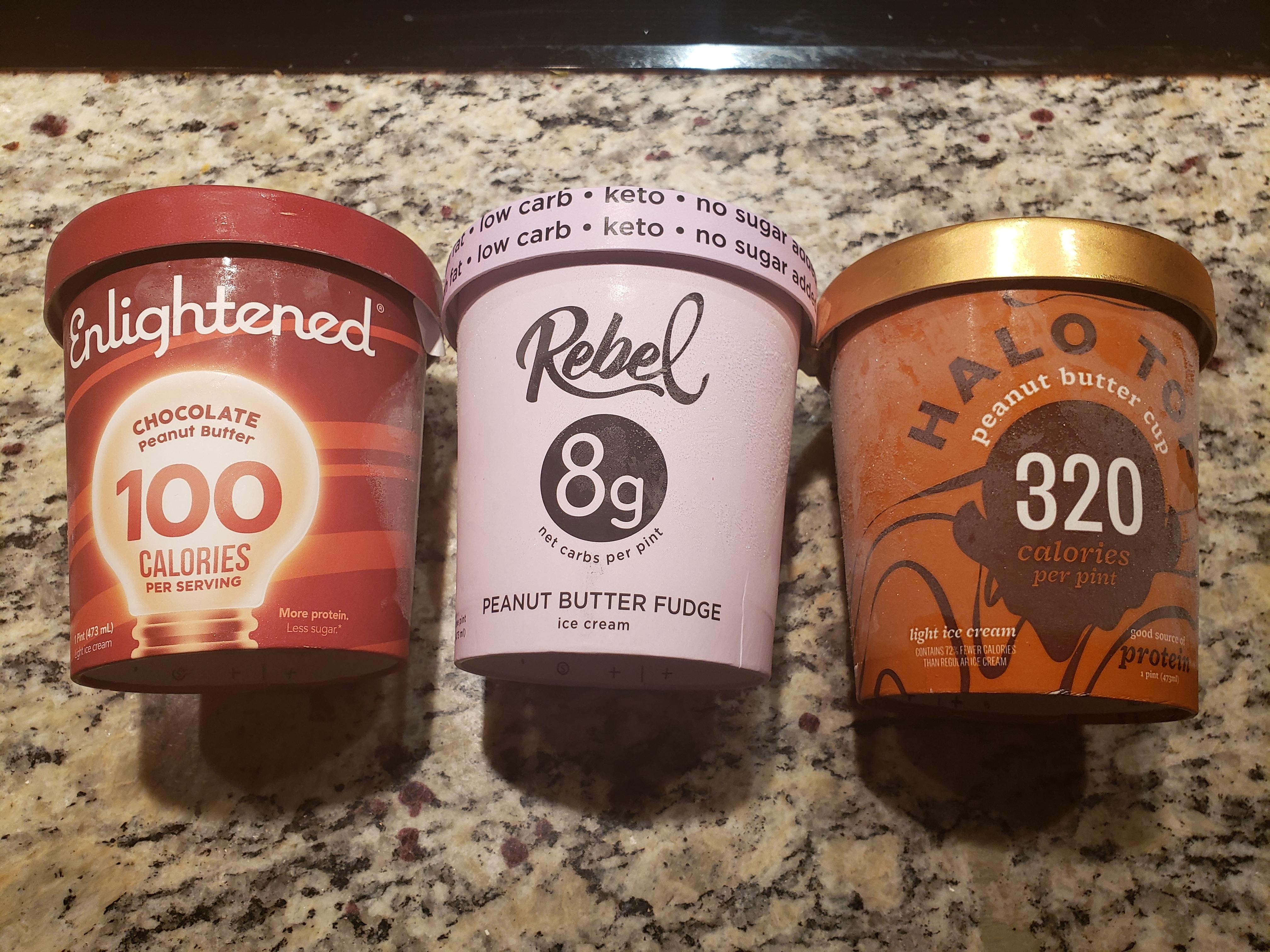 3 way keto ice cream shoot out. We grabbed 3 similar flavors and very