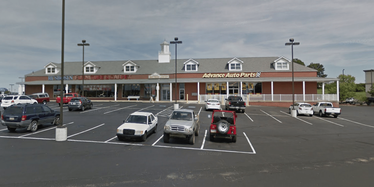 Former A&P, now Advance Auto Parts and a furniture store. Latrobe, Pennsylvania r