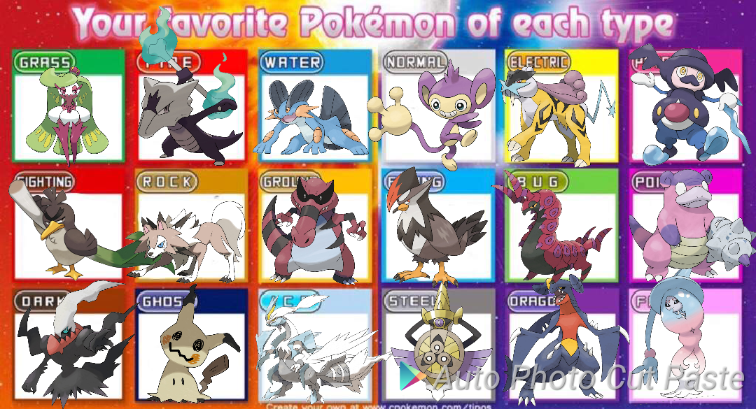 My opinion on the best Pokemon on each type r/MandJTV