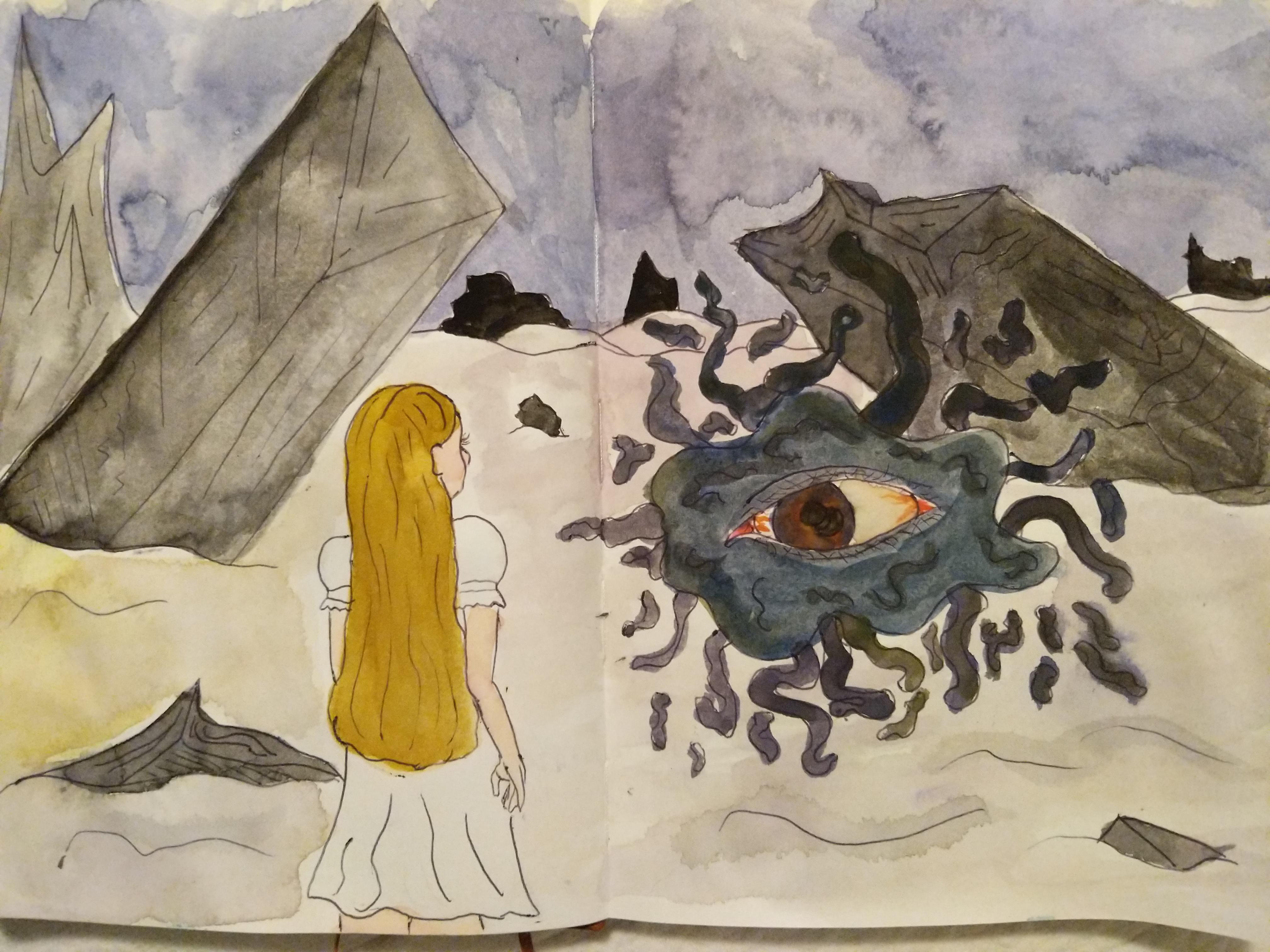 What does a floating eye in a desert of ruins mean? r/Dreams