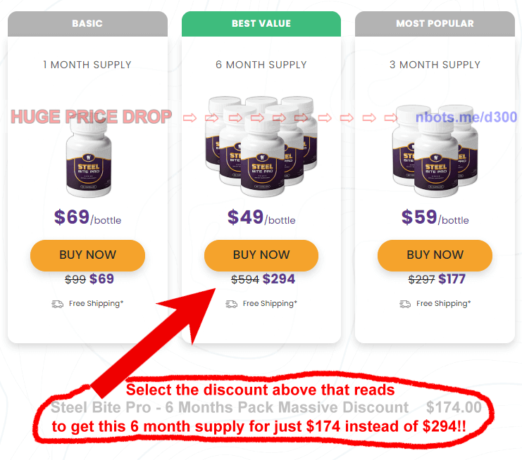  STEEL BITE PRO Discount 💵 (keep gums & teeth safe from dental