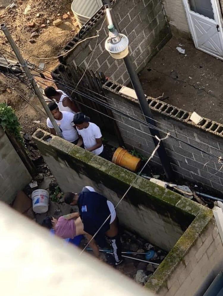 Guys taking turns having sex with a girl outside by my cousins